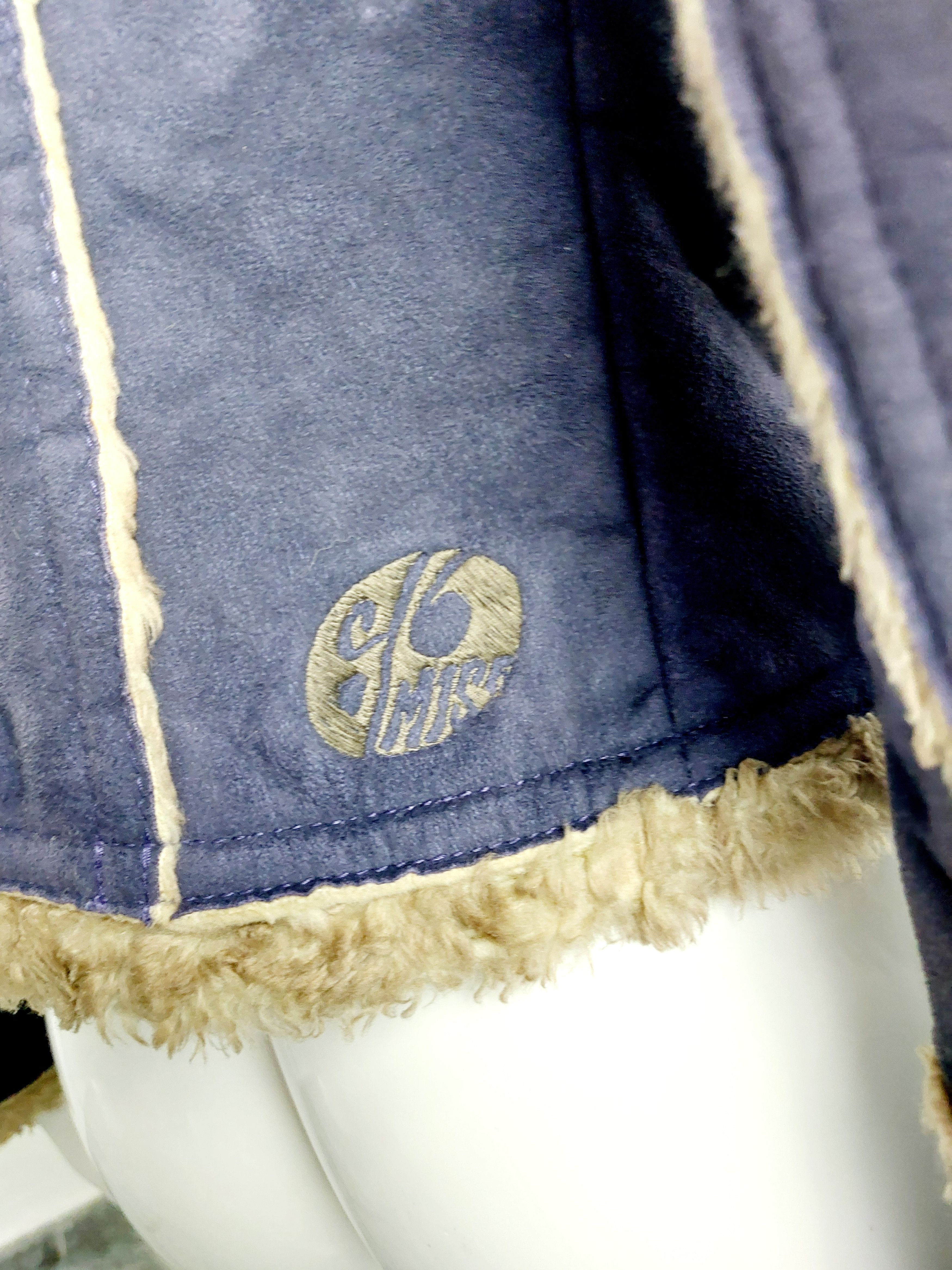 Miss Sixty Miss Sixty Faux Fur Suede Blue Navy Cropped Jacket Coat Size S / US 4 / IT 40 - 11 Thumbnail
