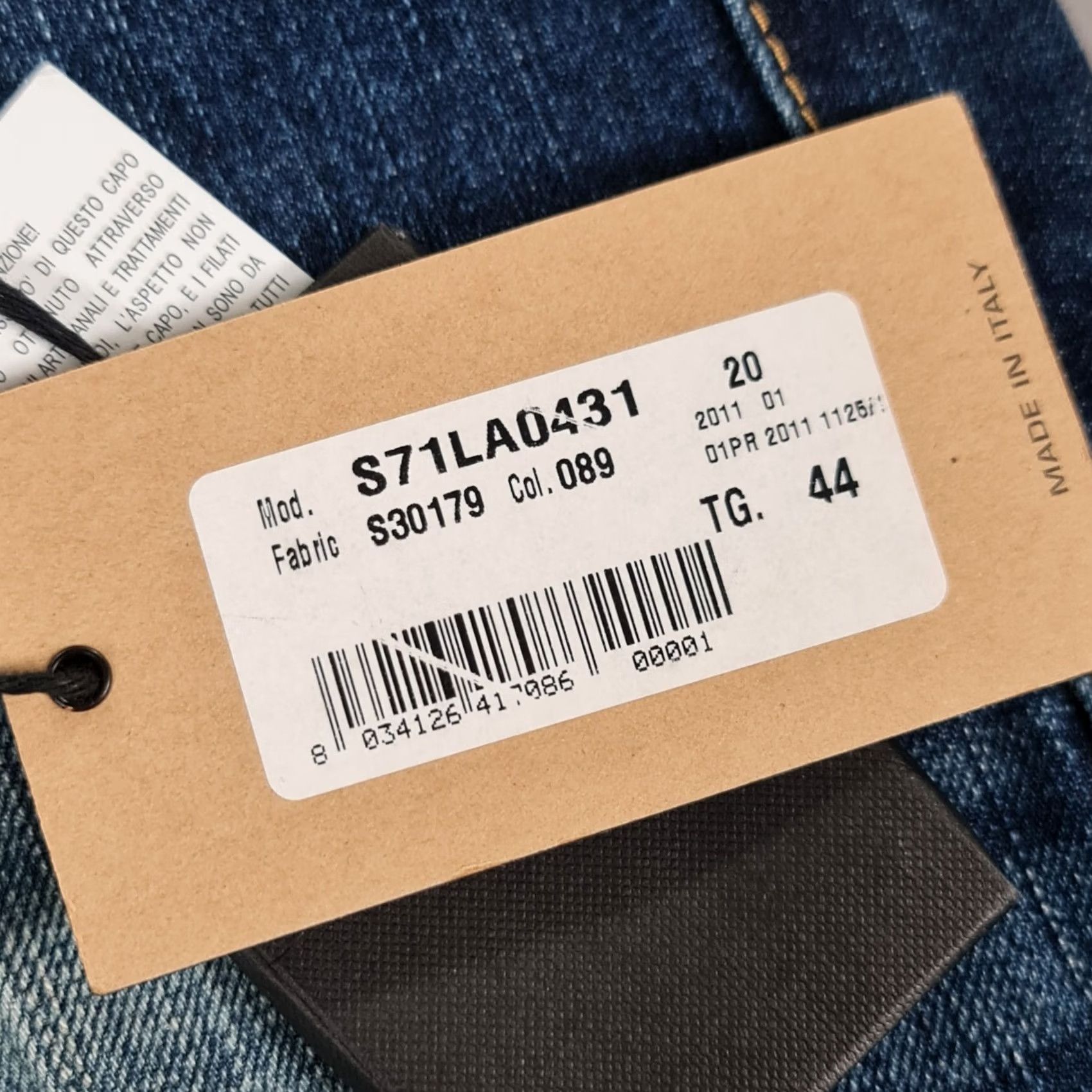 Dsquared2 Dsquared2 Jeans Blue W30 L31 44 Regular Fit Denim 5-Pocket Button Fly Made In Italy Mens Straight Leg Vintage No Size US 44 / EU 60 - 5 Thumbnail