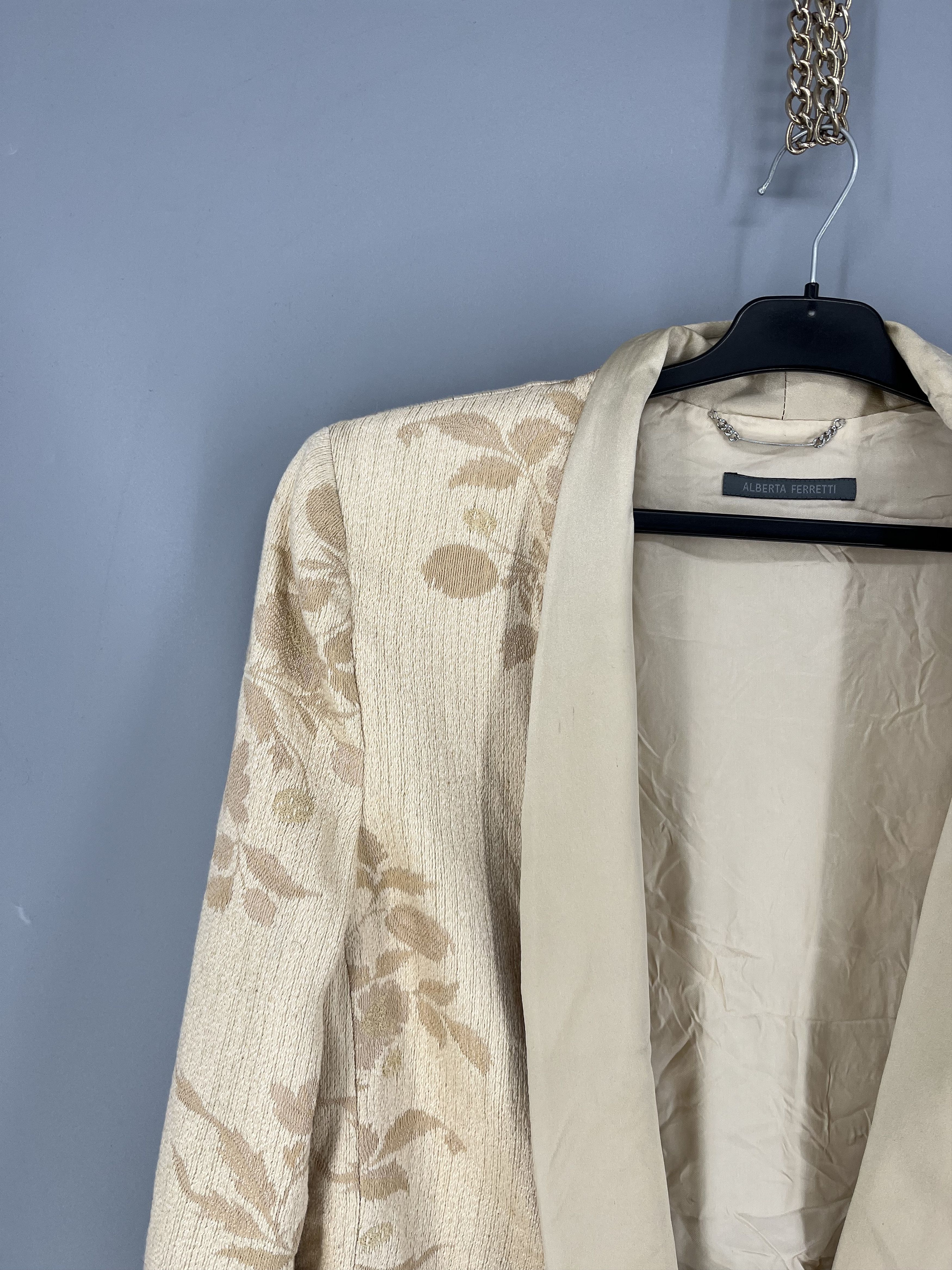 Alberta Ferretti ALBERTA FERRETTI Twill Blazer Jacket IT Size S / US 4 / IT 40 - 5 Thumbnail