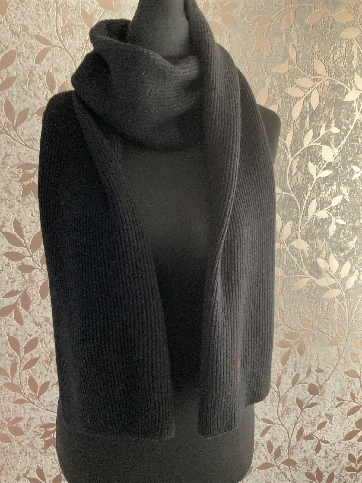Polo Ralph Lauren Unisex Ralph Lauren Merino Wool Scalf In Black Size ONE SIZE - 8 Thumbnail