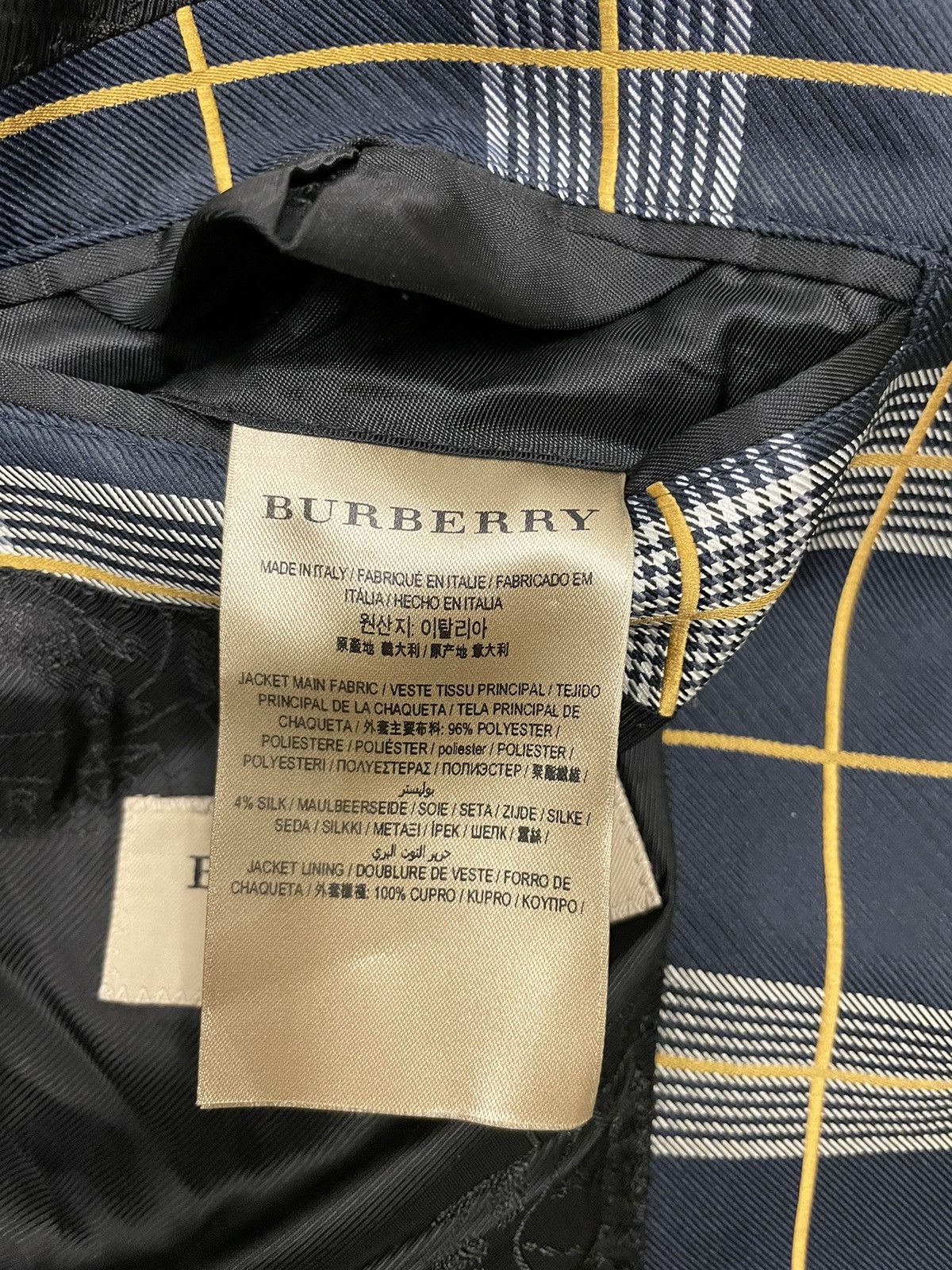 Burberry Knight Embroidered Check Blazer Size M / US 6-8 / IT 42-44 - 9 Thumbnail
