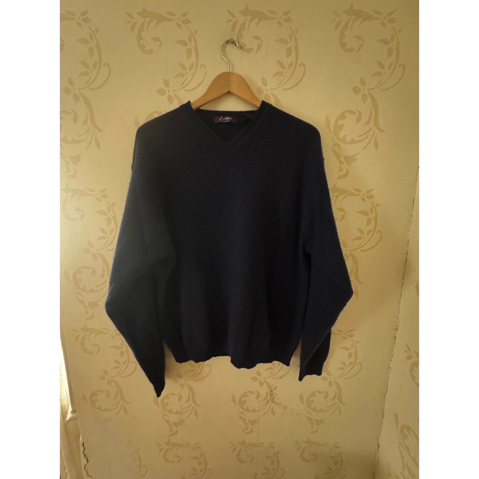 John Ashford Men's XL J. Ashford Cashmere 100% Cashmere Blue Sweater Size US XL / EU 56 / 4 - 7 Thumbnail