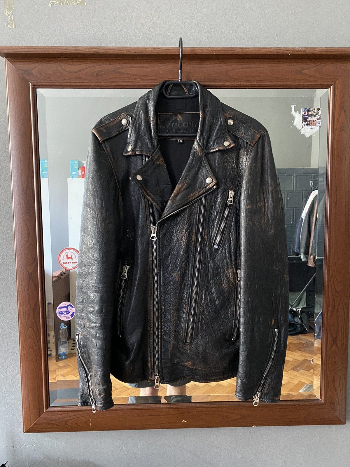 Designer × Vintage Vintage Real Leather Jacket Biker Jacket Size US M / EU 48-50 / 2 - 1 Thumbnail