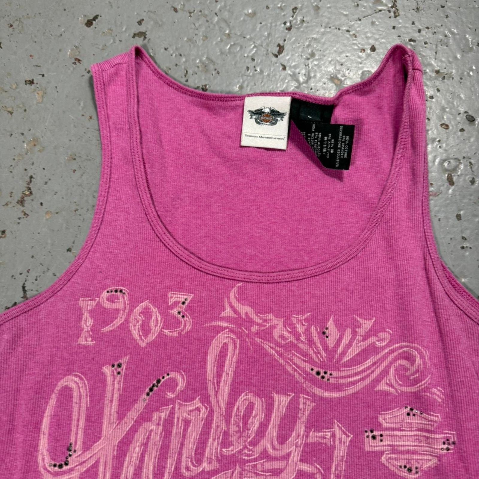 Harley Davidson Pink harley davidson tank top Size L / US 10 / IT 46 - 4 Thumbnail