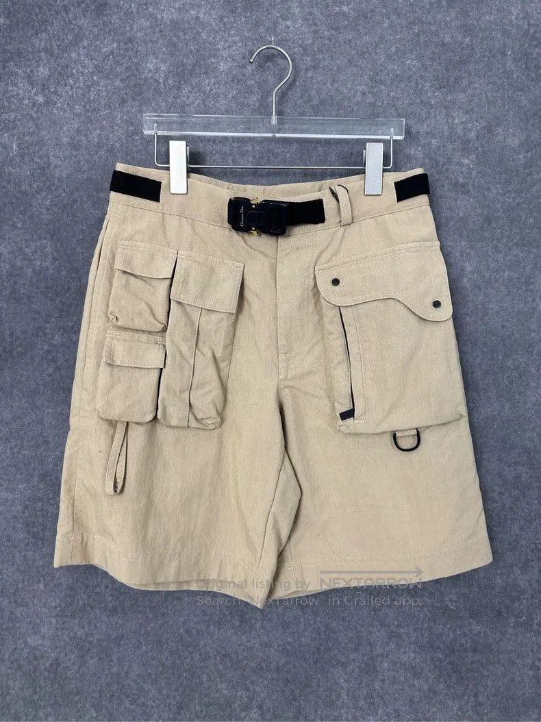 Dior Dior Belted Cargo Shorts Khaki 44. Size US 44 / EU 60 - 1 Thumbnail