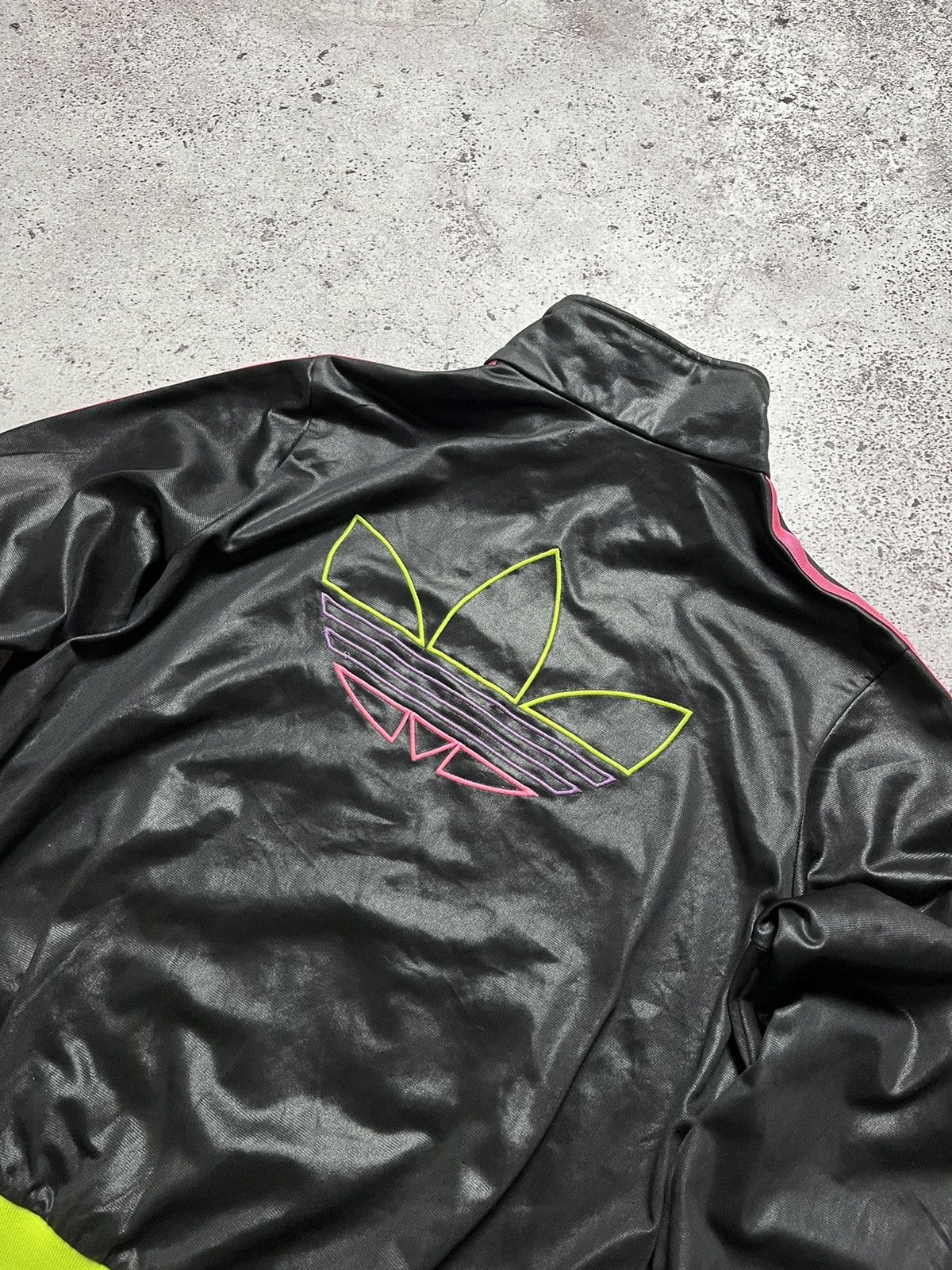 Adidas × Vintage Vintage Adidas Chile 62 Limited Track Jacket Shiny Black Size US S / EU 44-46 / 1 - 7 Thumbnail