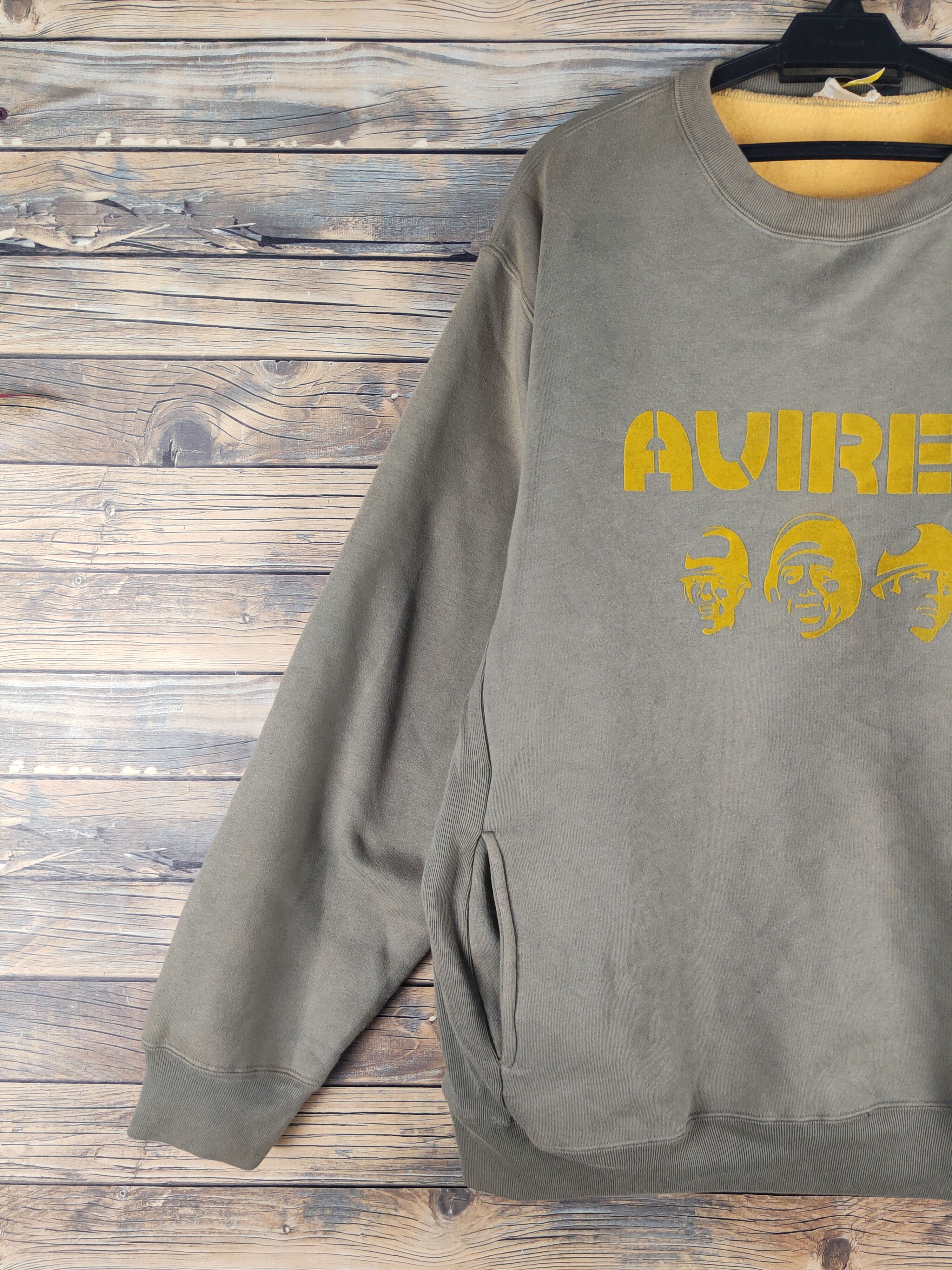 Avirex DL Avirex Olive baggie vintage sweatshirt Sweaters #2482T Size US L / EU 52-54 / 3 - 4 Thumbnail