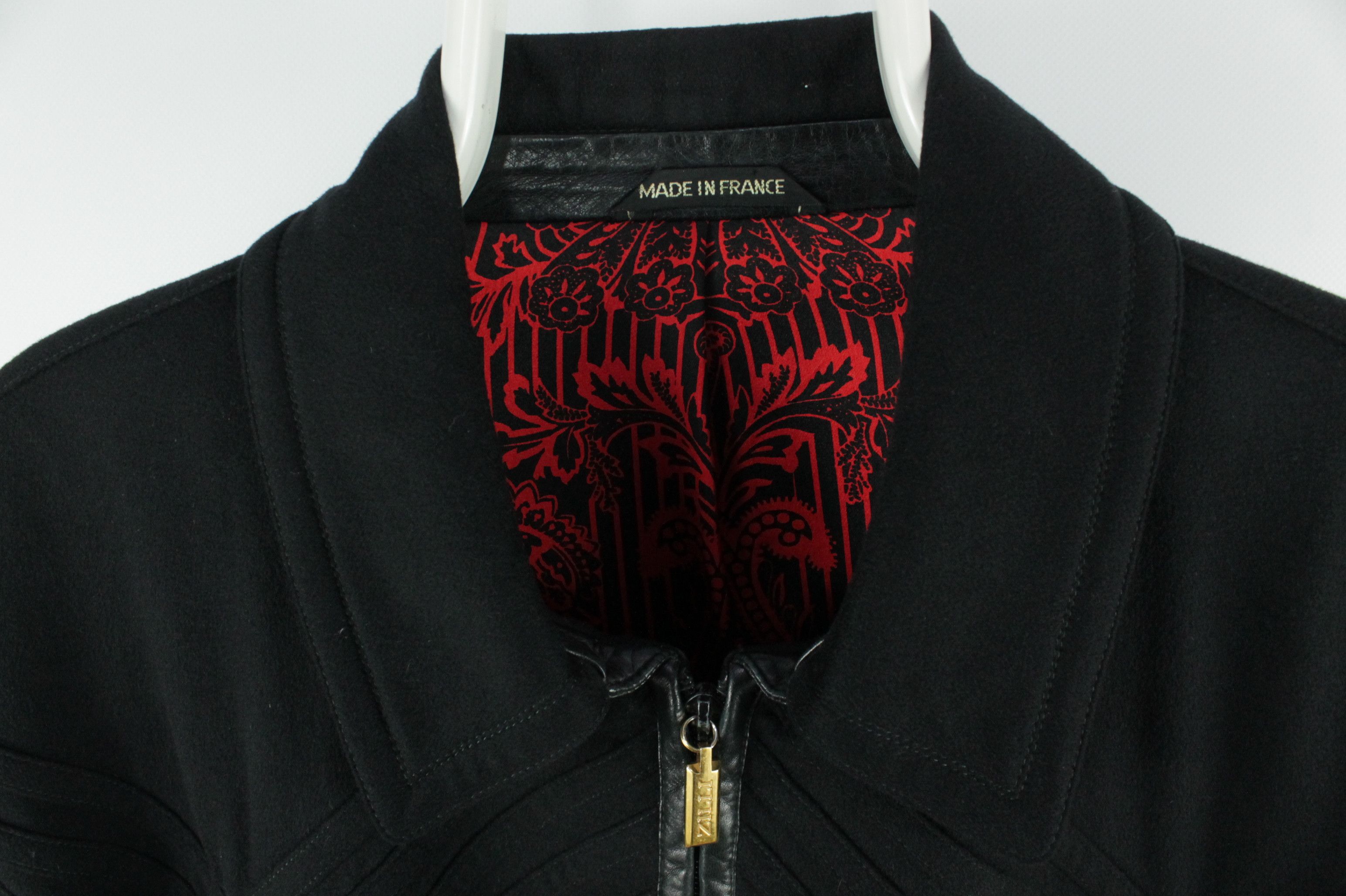 Zilli ZILLI Black Cashmere Leather Bomber Jacket Men's Size US XXL / EU 58 / 5 - 3 Thumbnail