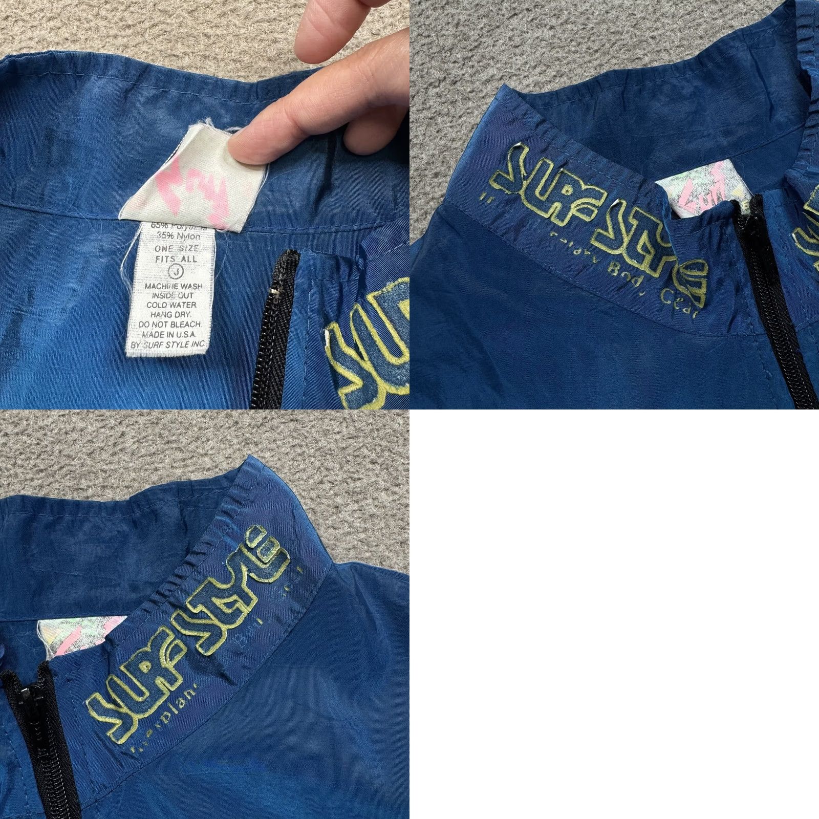 Vintage Vintage Surf Style Jacket Men's L Blue 90s Windbreaker/Softshell Nylon Zip Quarter 1/4 Zip Logo Size US L / EU 52-54 / 3 - 8 Thumbnail