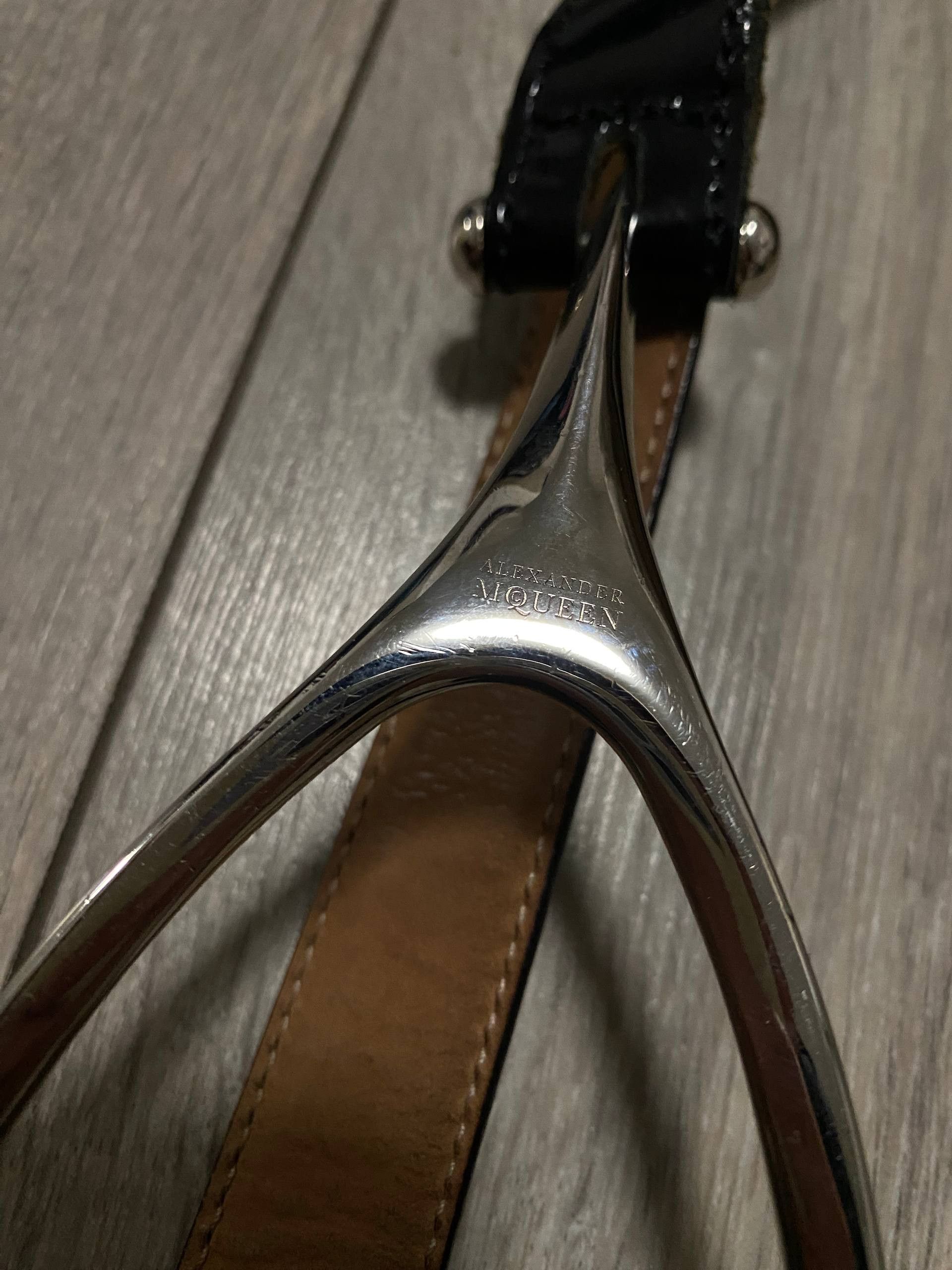 Alexander McQueen Alexander McQueen Stirrup Belt Avant-Garde Leather Black Size ONE SIZE - 3 Thumbnail