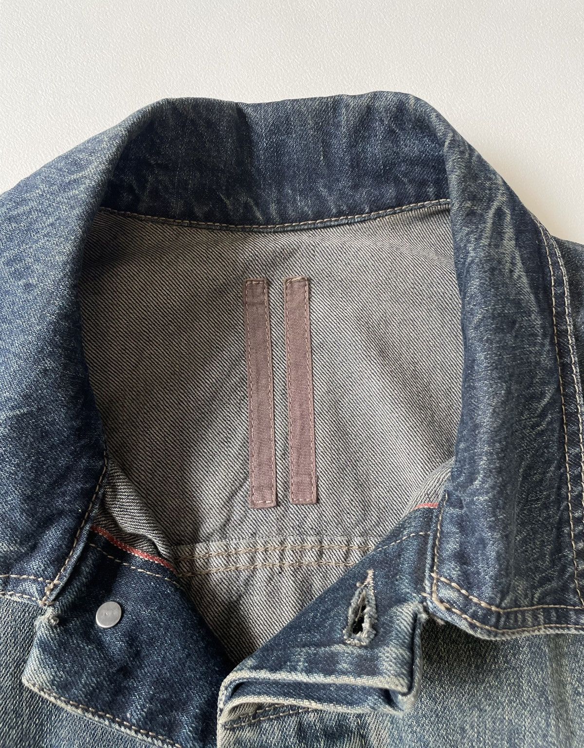 Rick Owens Hustler Blue Washed Denim Trucker Vest Size US L / EU 52-54 / 3 - 4 Thumbnail