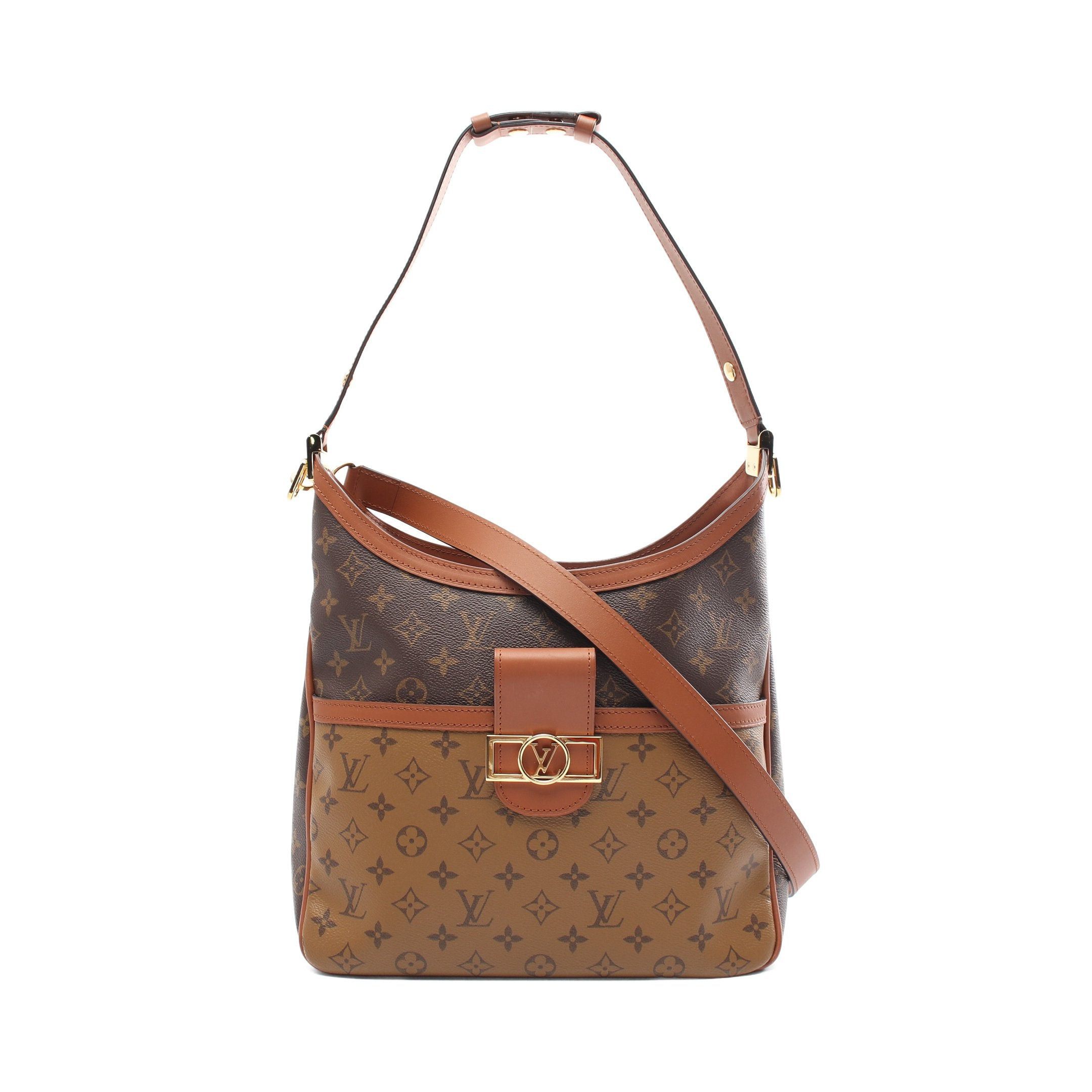 Louis Vuitton Louis Vuitton Hobo Dauphine Mm Monogram Reverse Shoulder Bag Leather Brown Beige Size ONE SIZE - 1 Thumbnail