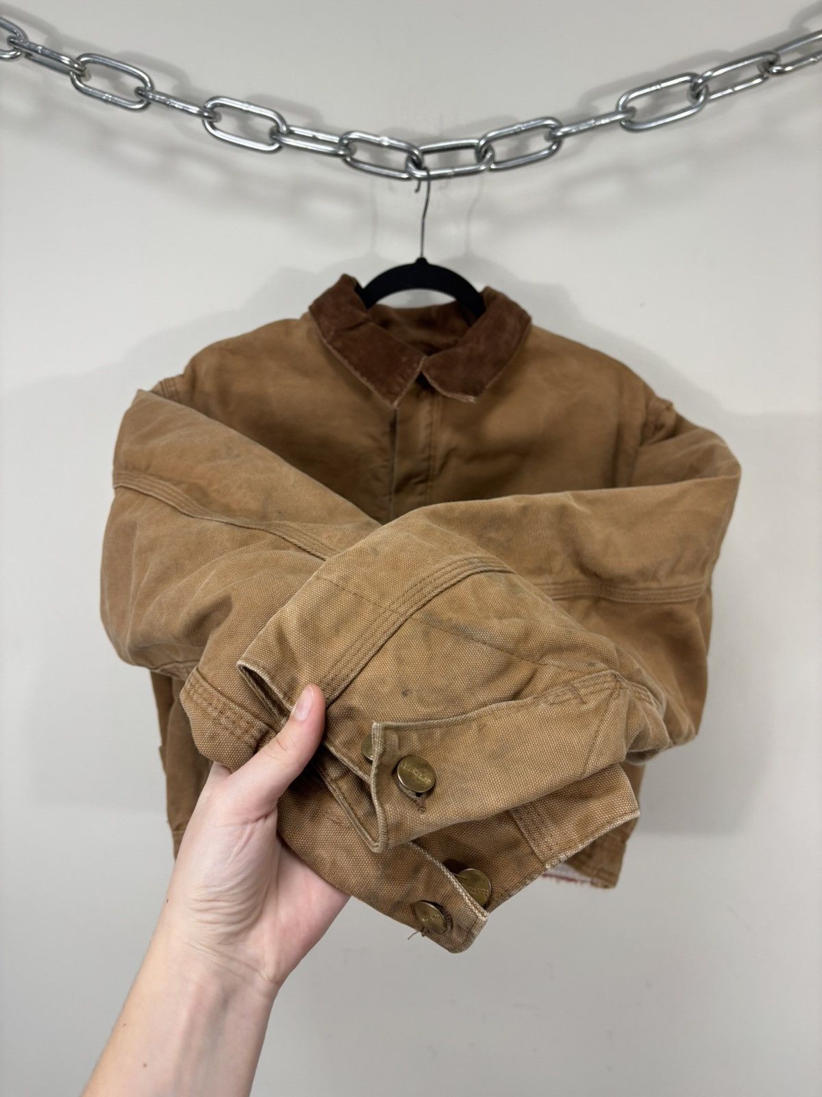 Carhartt Vintage Carhartt Workwear Orange/Brown Boxy Cropped Jacket Size US M / EU 48-50 / 2 - 6 Thumbnail