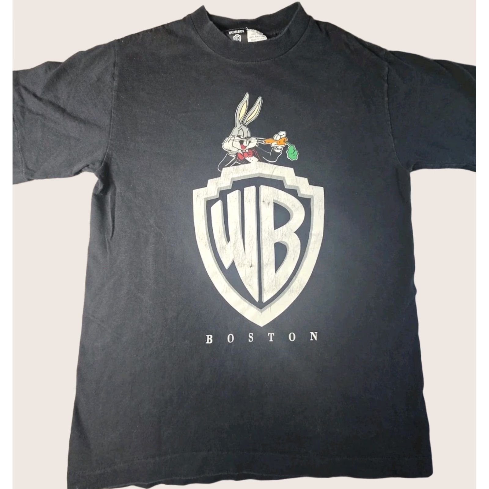 Vintage VINTAGE Bugs Bunny Boston T shirt 1996 Warner Bros. M Black Mens Short Sleeve Crew Neck 90s USA Size US M / EU 48-50 / 2 - 1 Thumbnail