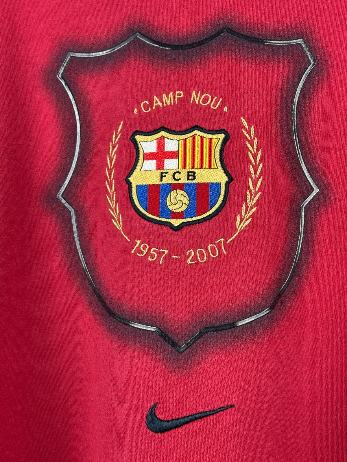 Nike Vintage Y2K Nike F.C. Barcelona Center Logo T-Shirt Soccer Size US XXL / EU 58 / 5 - 5 Thumbnail