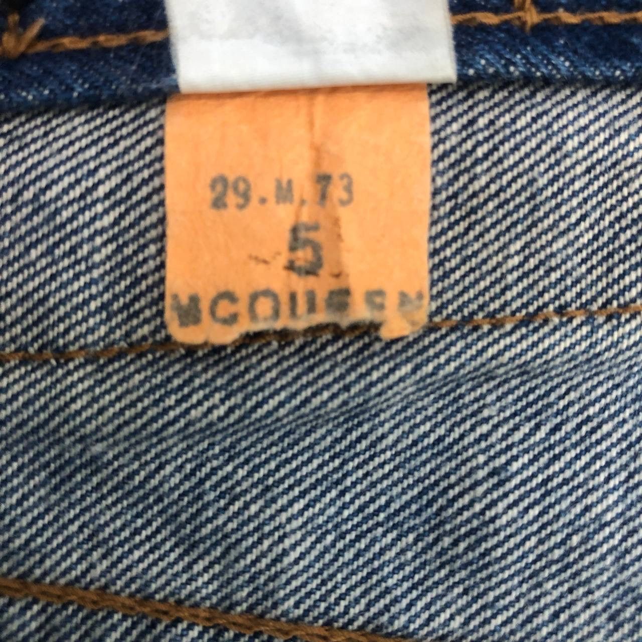 P863. VINTAGE TALON ZIPPER MCQUEEN JEANS