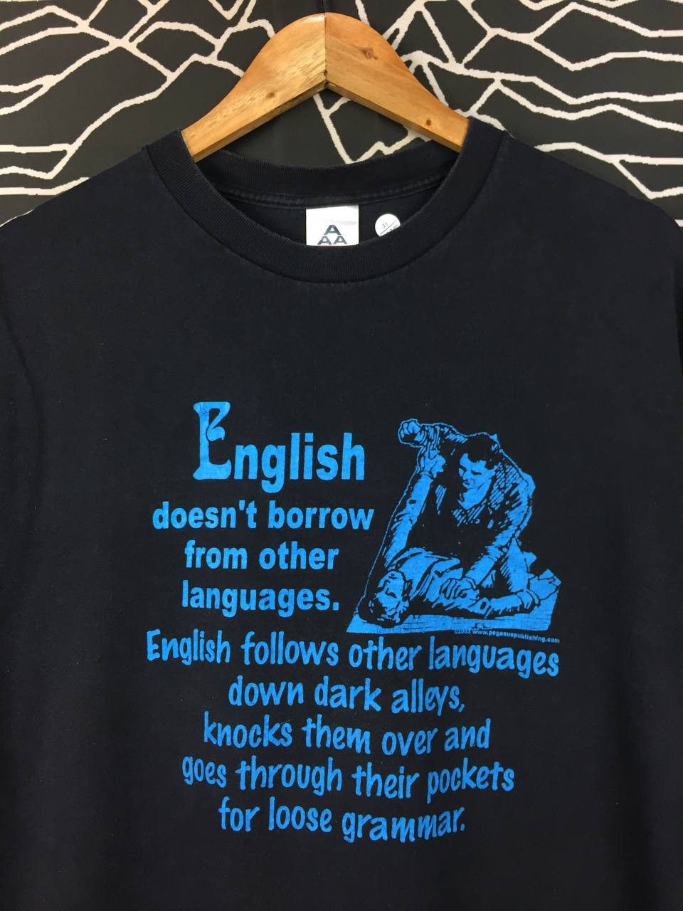 Vintage Vtg Y2K English Language Grammar Humor Streetwear Tee Size US L / EU 52-54 / 3 - 3 Thumbnail