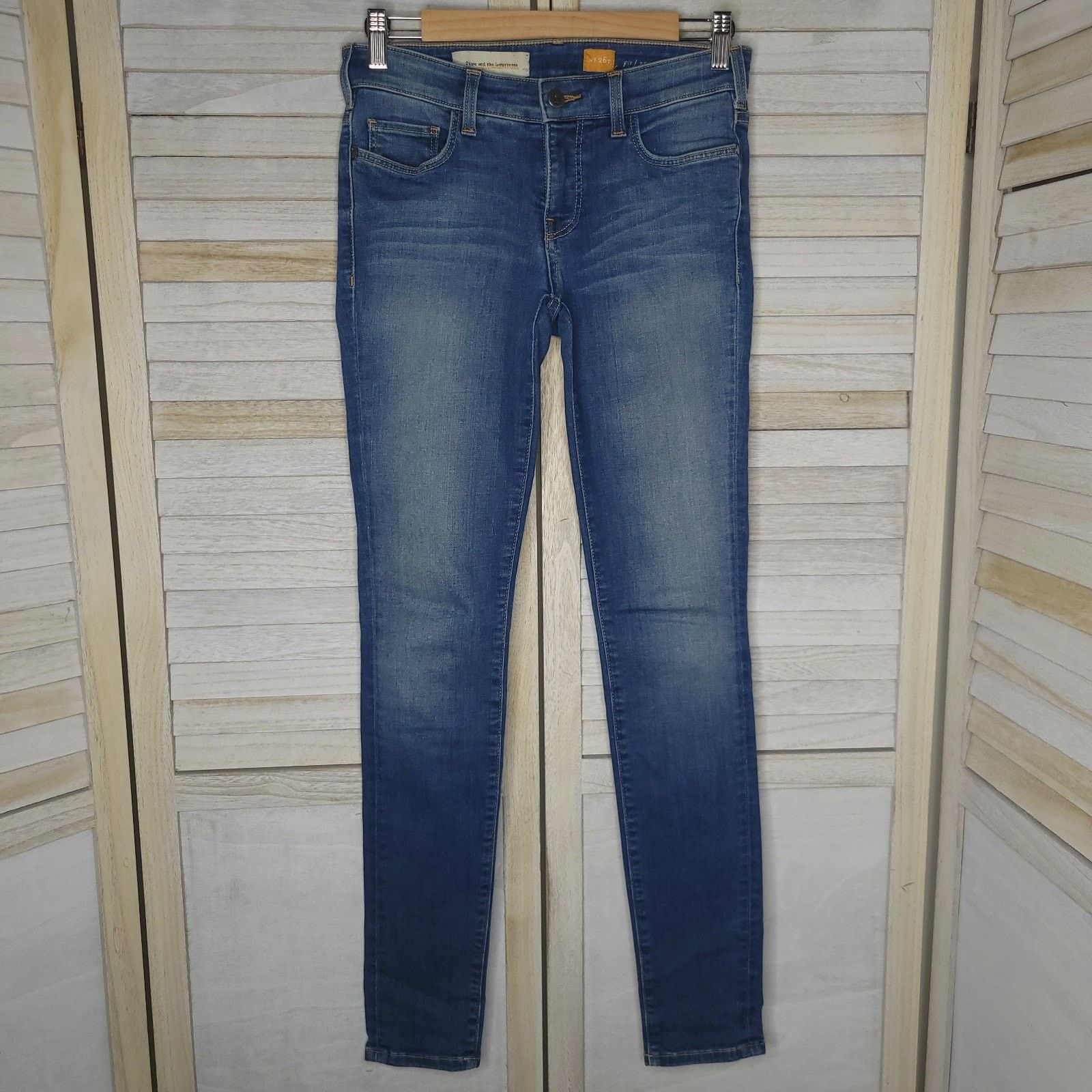 Anthropologie Pilcro Anthropologie Stretch Skinny Jeans 26 Tall Size 28" / US 6 / IT 42 - 1 Thumbnail