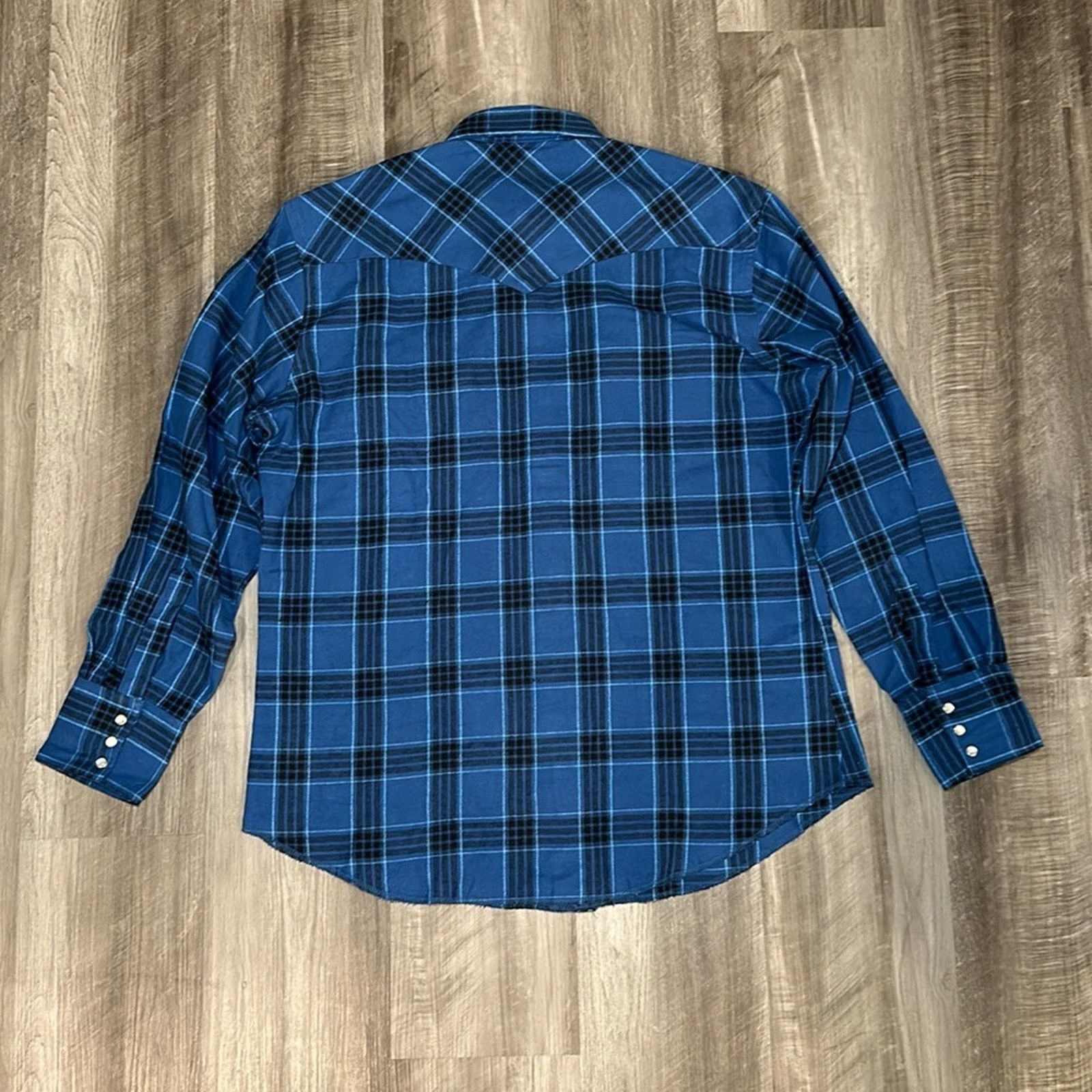 Wrangler Wrangler Western Flannel Long Sleeve Pearl Snap - Large Size US L / EU 52-54 / 3 - 3 Thumbnail