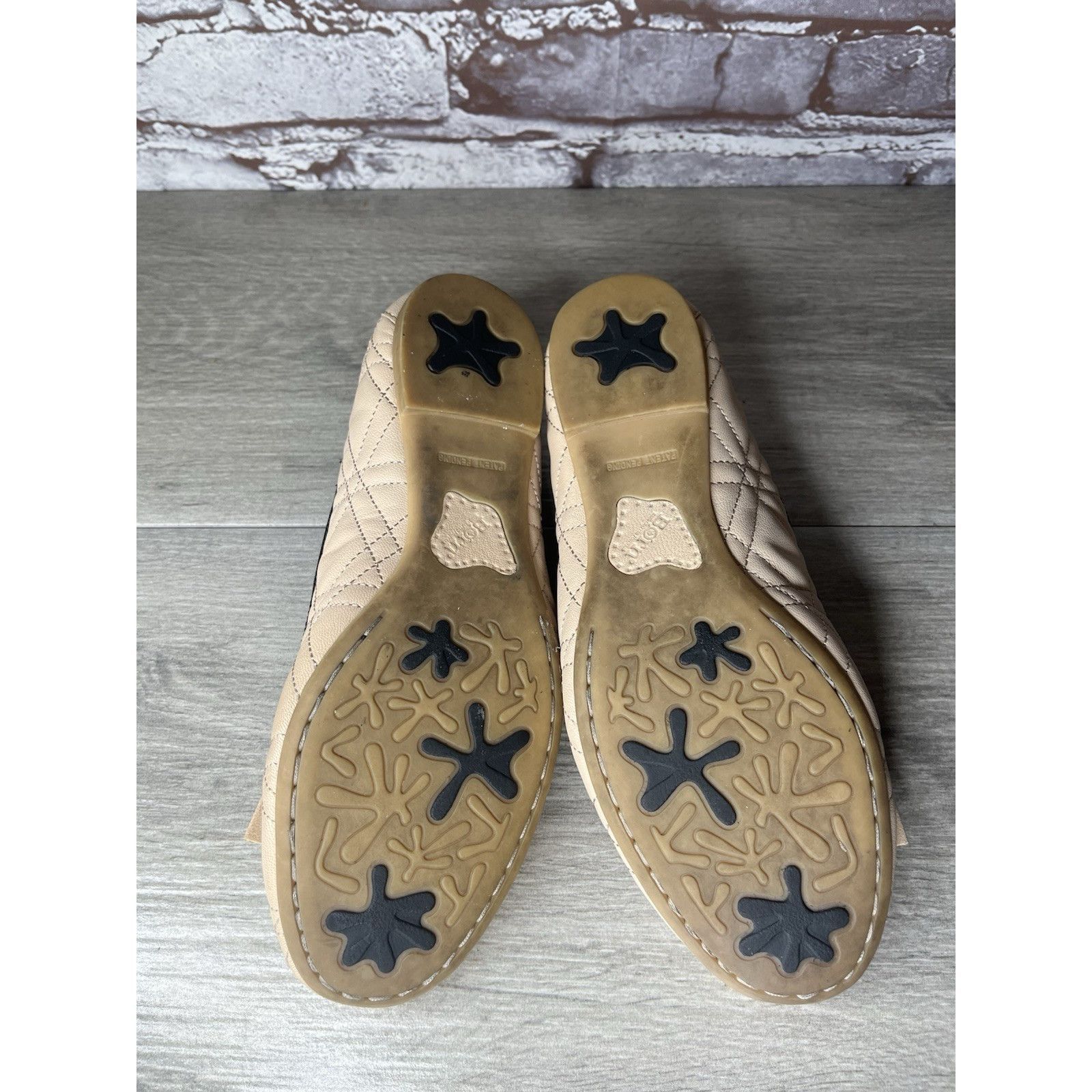 Born Born Pink Leather Black Bow Quilted Ballet Flats Shoes Women Size US 6 / IT 36 - 17 Thumbnail