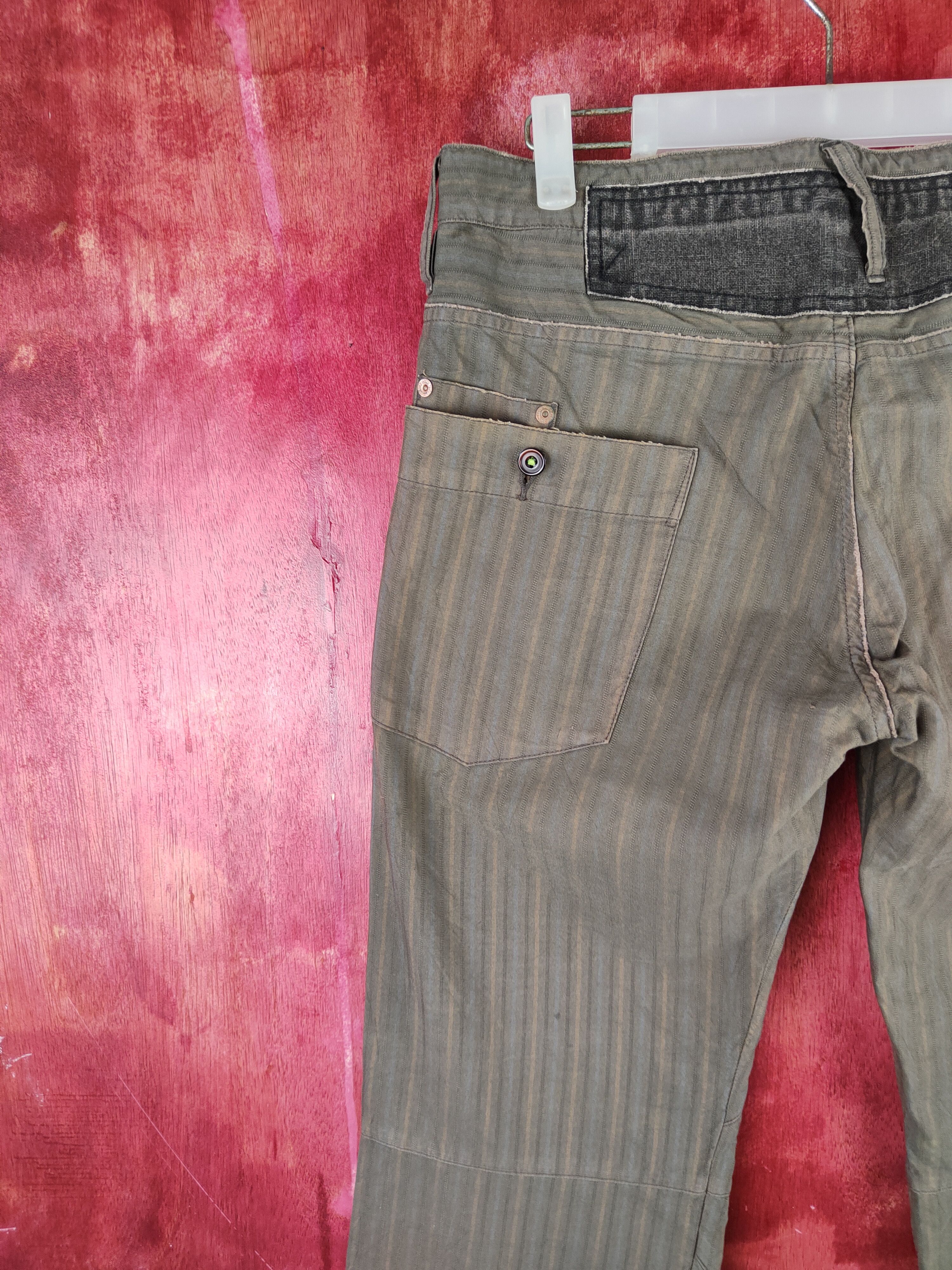 Japanese Brand Gold sabi sabi japan stripe Multipocket Casual Pants #S1477 Size US 31 - 8 Thumbnail