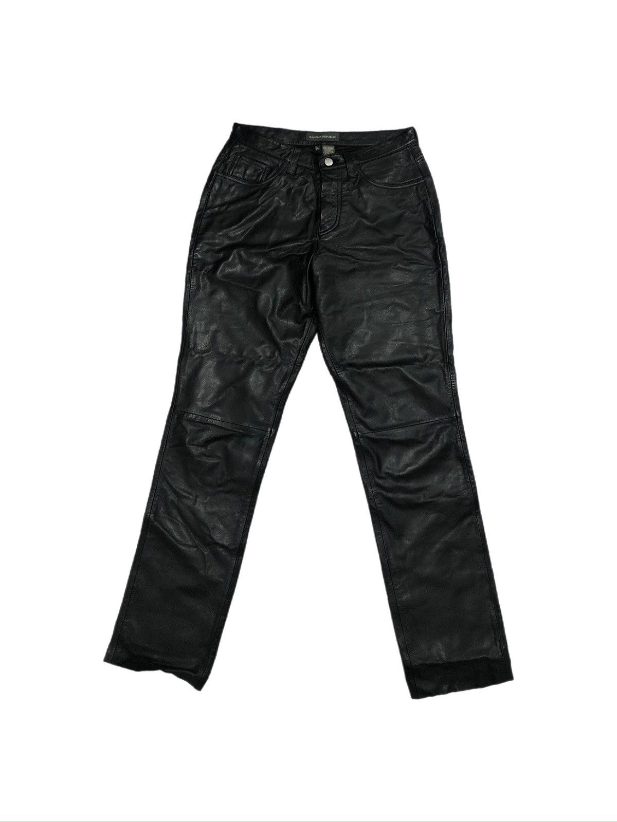 Banana Republic × Vintage Vtg 90s Banana Republic Leather Five Pocket Pants Size US 30 / EU 46 - 1 Thumbnail