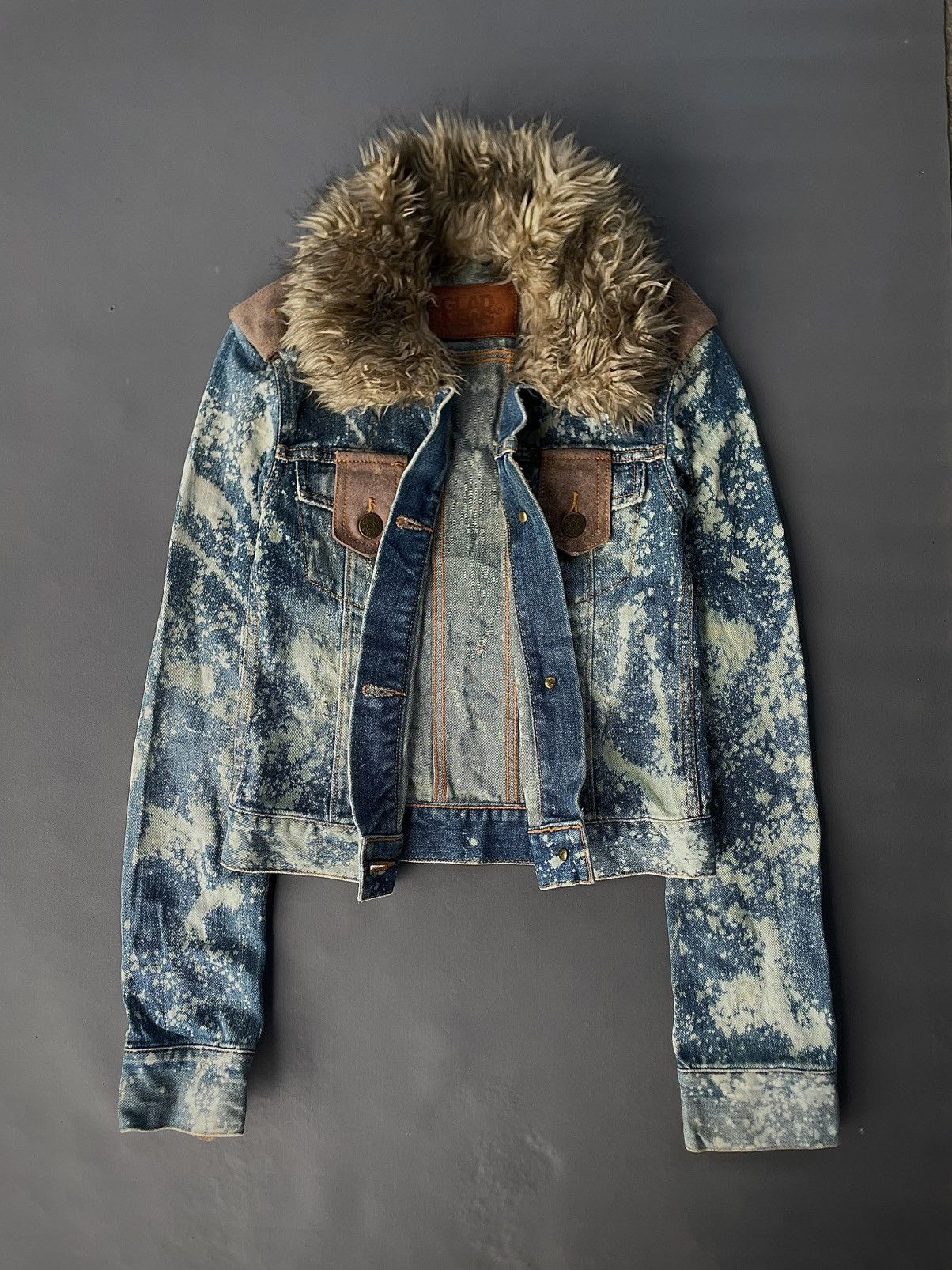 Yasuyuki Ishii Japanese Glad News Acidwash Faux Fur Lgb Style Size US XS / EU 42 / 0 - 1 Thumbnail