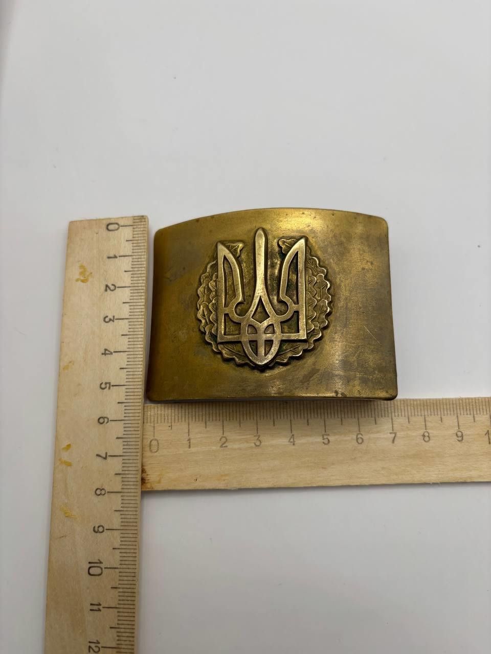 Vintage Vintage Ukrainian Army Tryzub Brass Buckle - Rare Size ONE SIZE - 10 Thumbnail