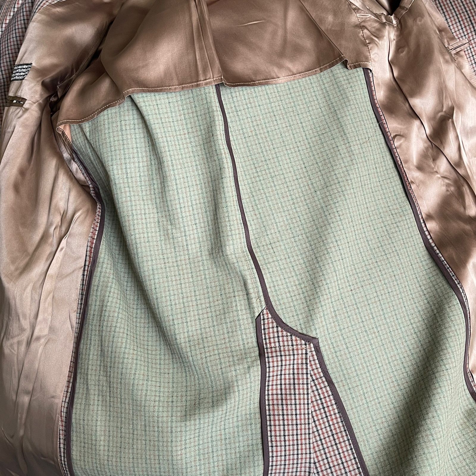 NEWYORKINDUSTRIE New York Industrie Plaid Wool Rain Topcoat Sz IT 50 US 40 Size US M / EU 48-50 / 2 - 8 Thumbnail