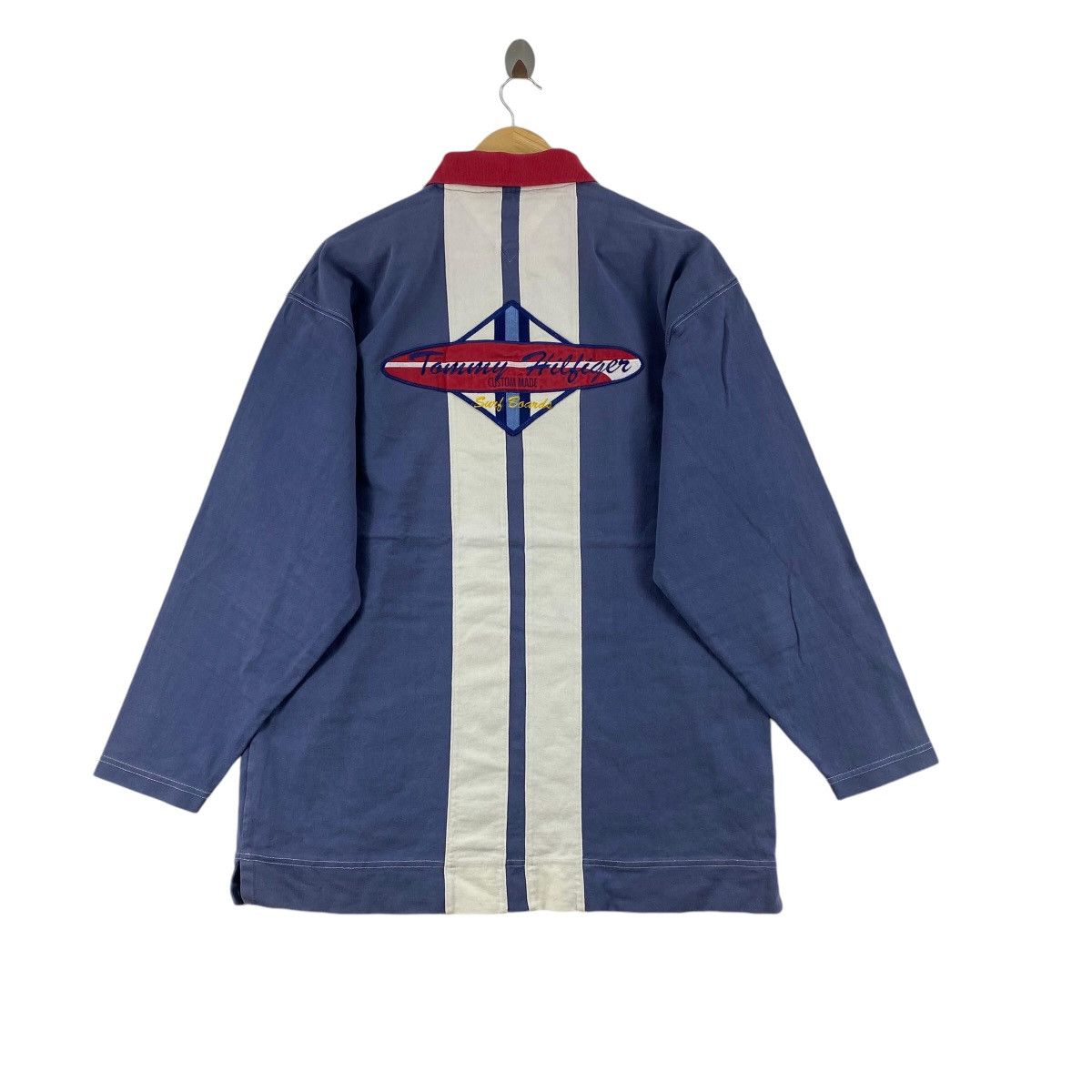 Tommy Hilfiger Vintage 90s TOMMY HILFIGER Surf Boards Custom Made Polos Size US L / EU 52-54 / 3 - 1 Thumbnail