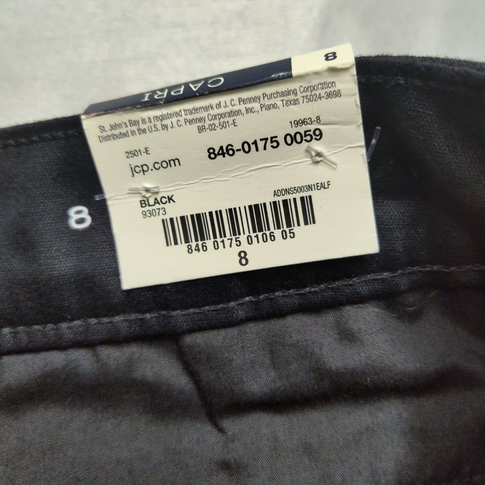 Vintage St Johns Bay Women 8 Black Secretly Slender Capri Pants NEW Size 30" / US 8 / IT 44 - 6 Thumbnail