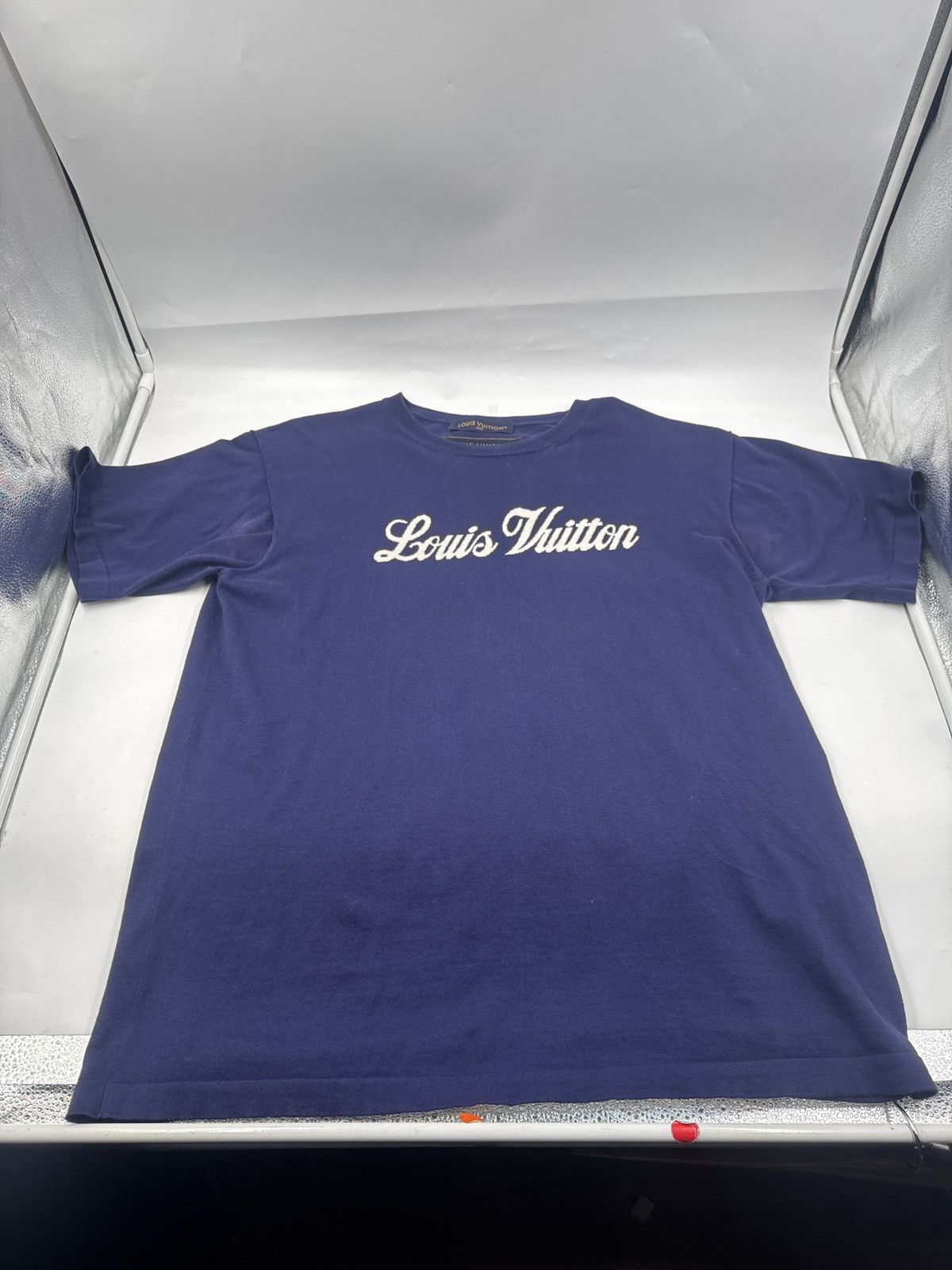 Louis Vuitton Script Logo Intarsia T-Shirt