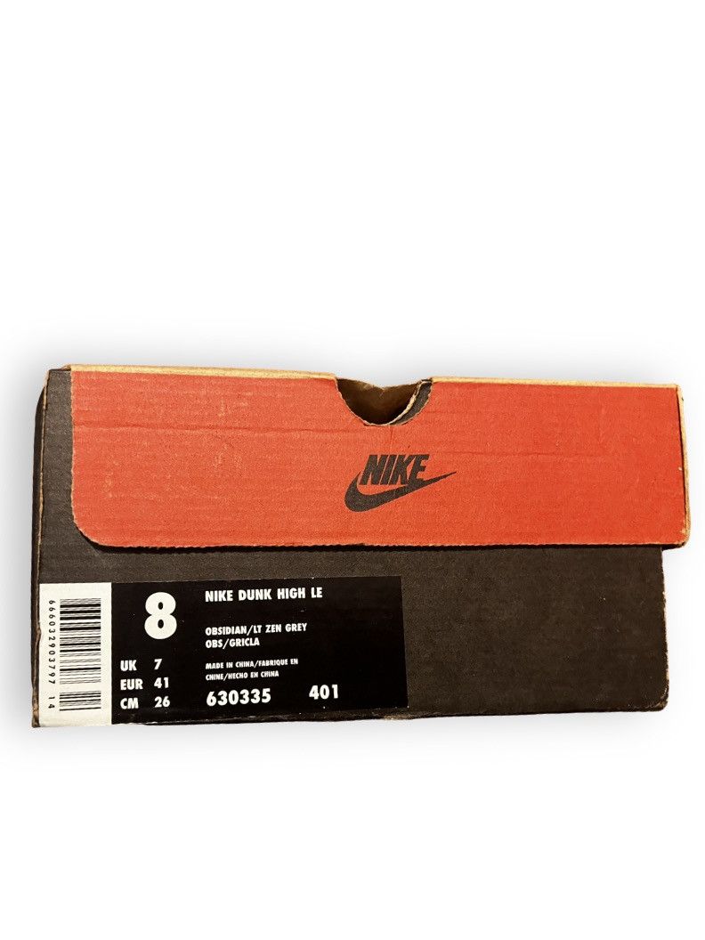 Nike × Vintage Nike dunk high vintage 1999 black/grey 630335 401 with box Size US 8 / EU 41 - 4 Thumbnail
