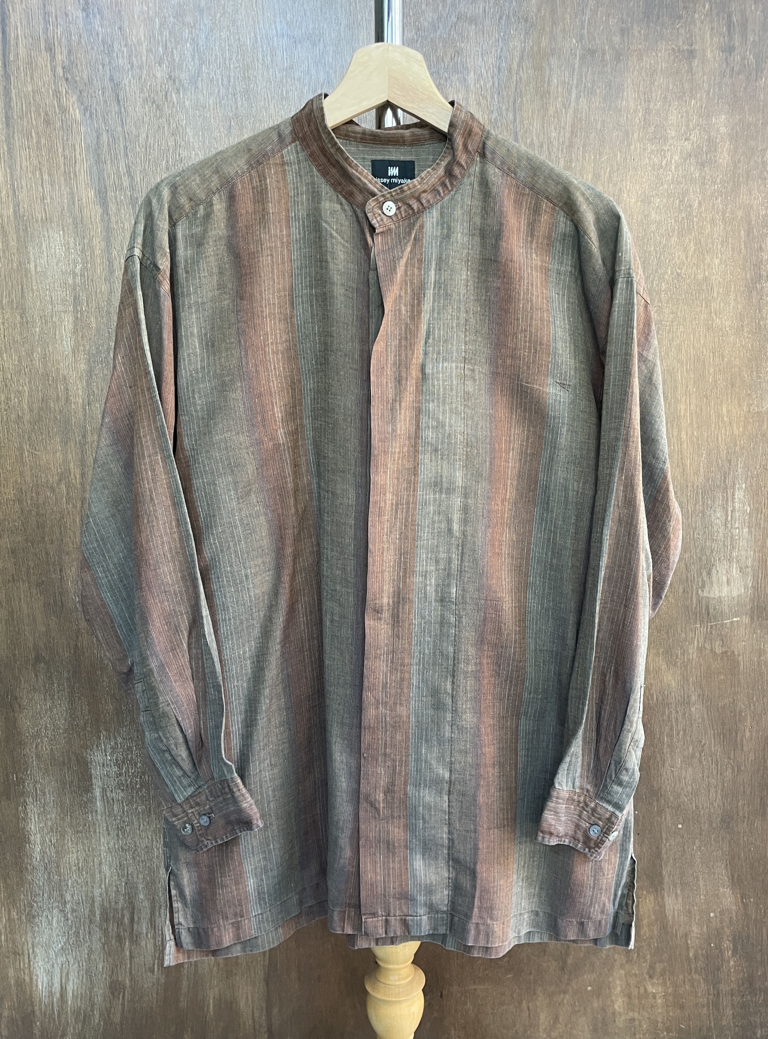 Issey Miyake ISSEY MIYAKE Shanghai Hemp Stripped Shirt Size US S / EU 44-46 / 1 - 1 Thumbnail
