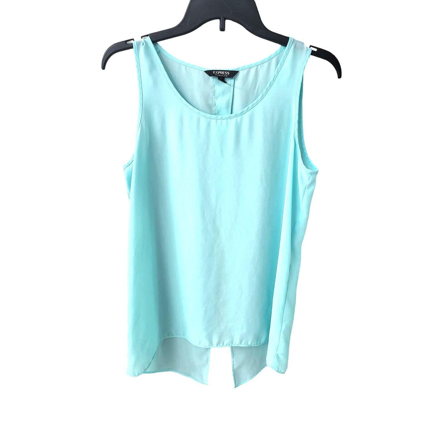 Express Express Light Blue Sleeveless Split Bk Top w/ Open Back -Med Size M / US 6-8 / IT 42-44 - 1 Thumbnail