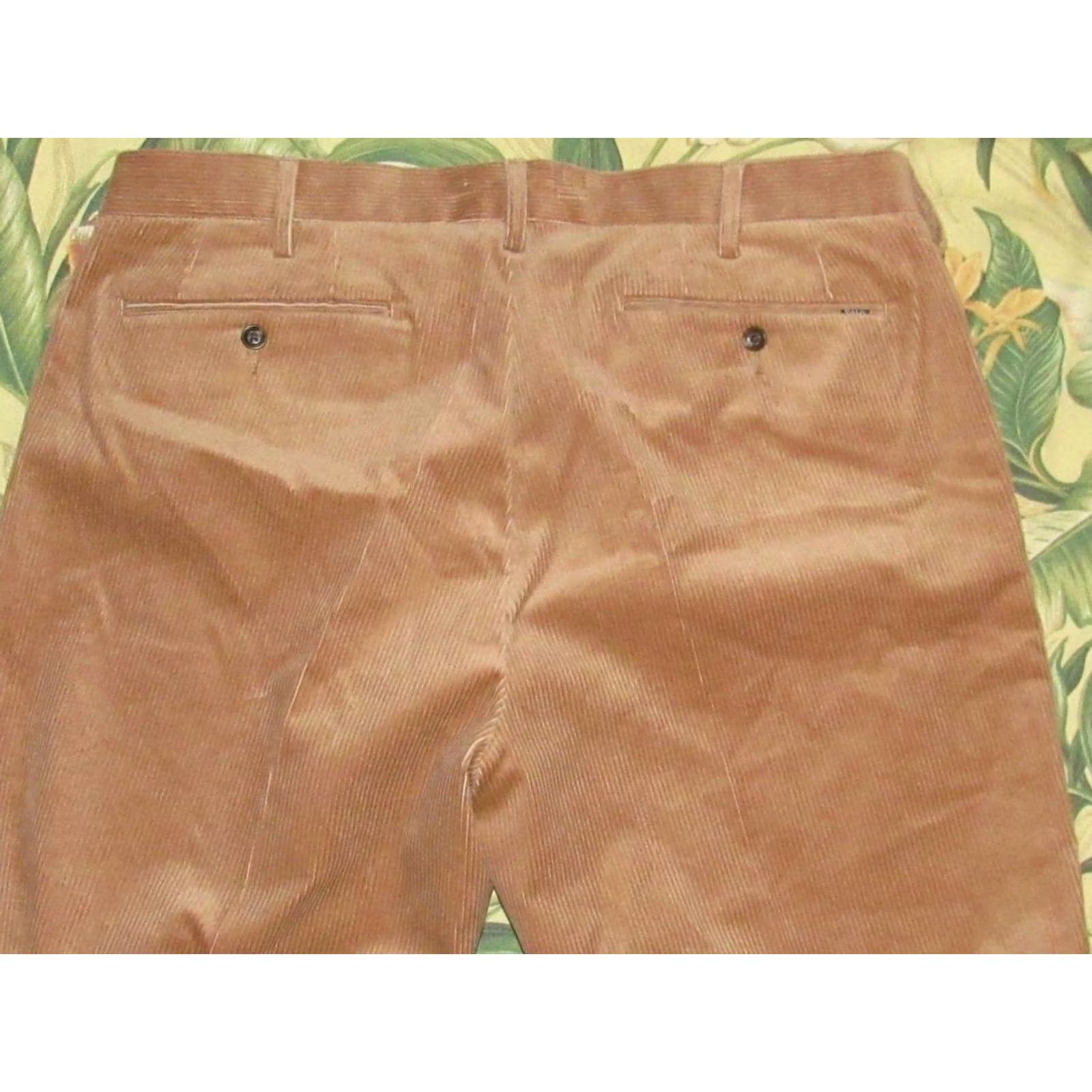 Ralph Lauren Polo RALPH LAUREN Brown Corduroy Flat Front Pants 36 x 32 Mens Chino Inseam 32 99% Cotton 1% Elastane Brown Size US M / EU 48-50 / 2 - 4 Thumbnail