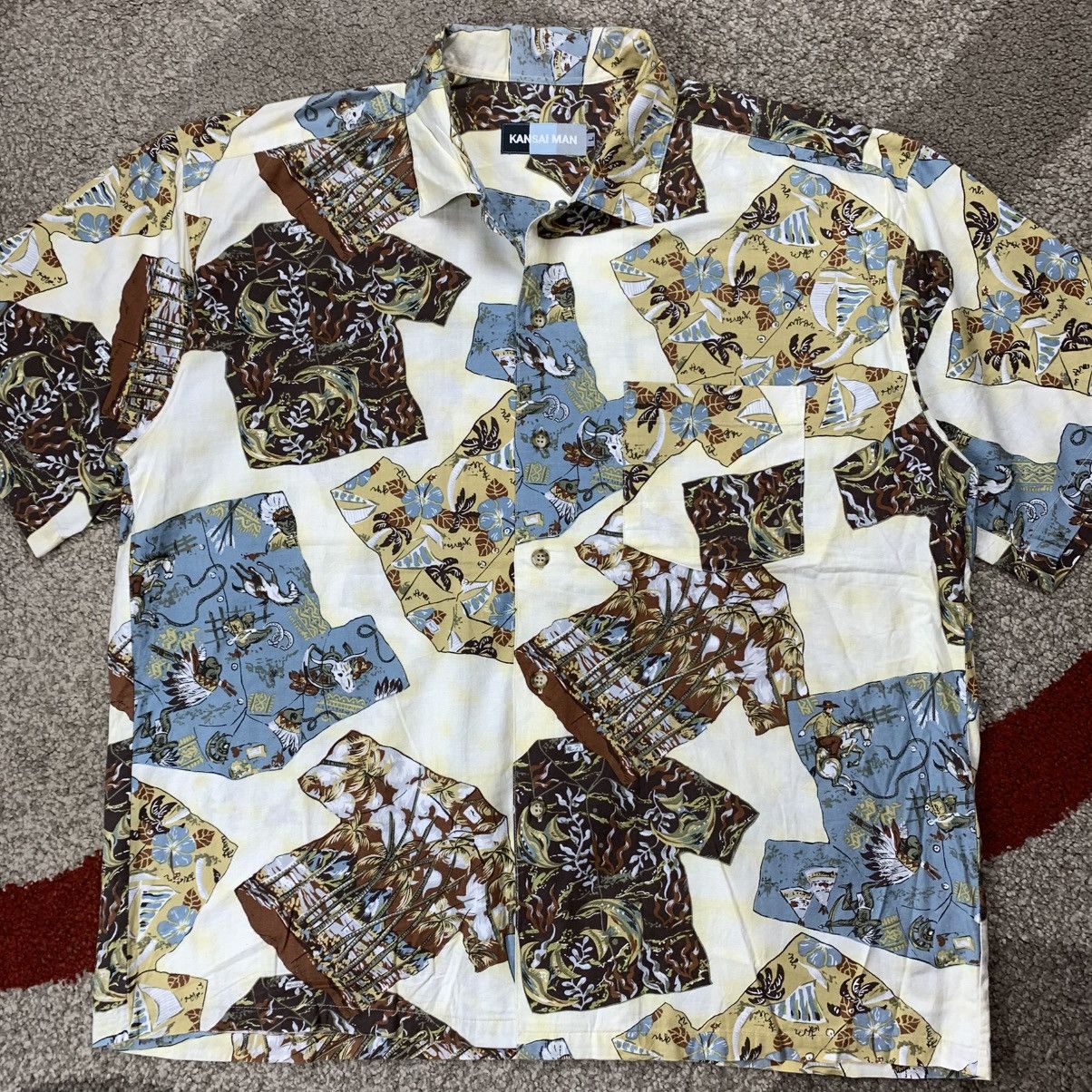 Kansai Yamamoto KANSAI MAN By KANSAI YAMAMOTO OPEN COLLAR SHIRT OVER SIZE Size US L / EU 52-54 / 3 - 2 Thumbnail