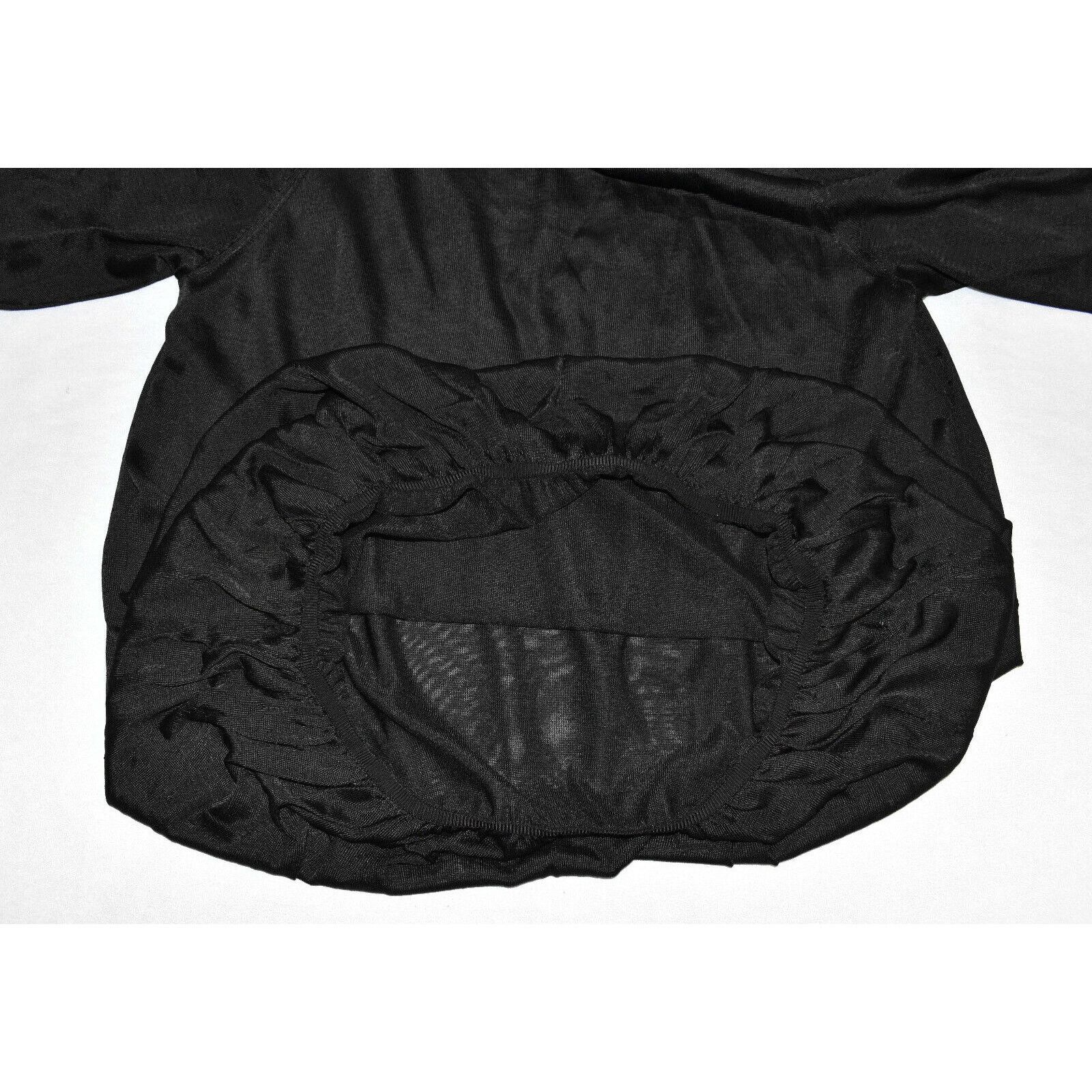 Tse NEW TSE Black Translucent Elasticized Hem Short Sleeve Top M Size M / US 6-8 / IT 42-44 - 5 Thumbnail