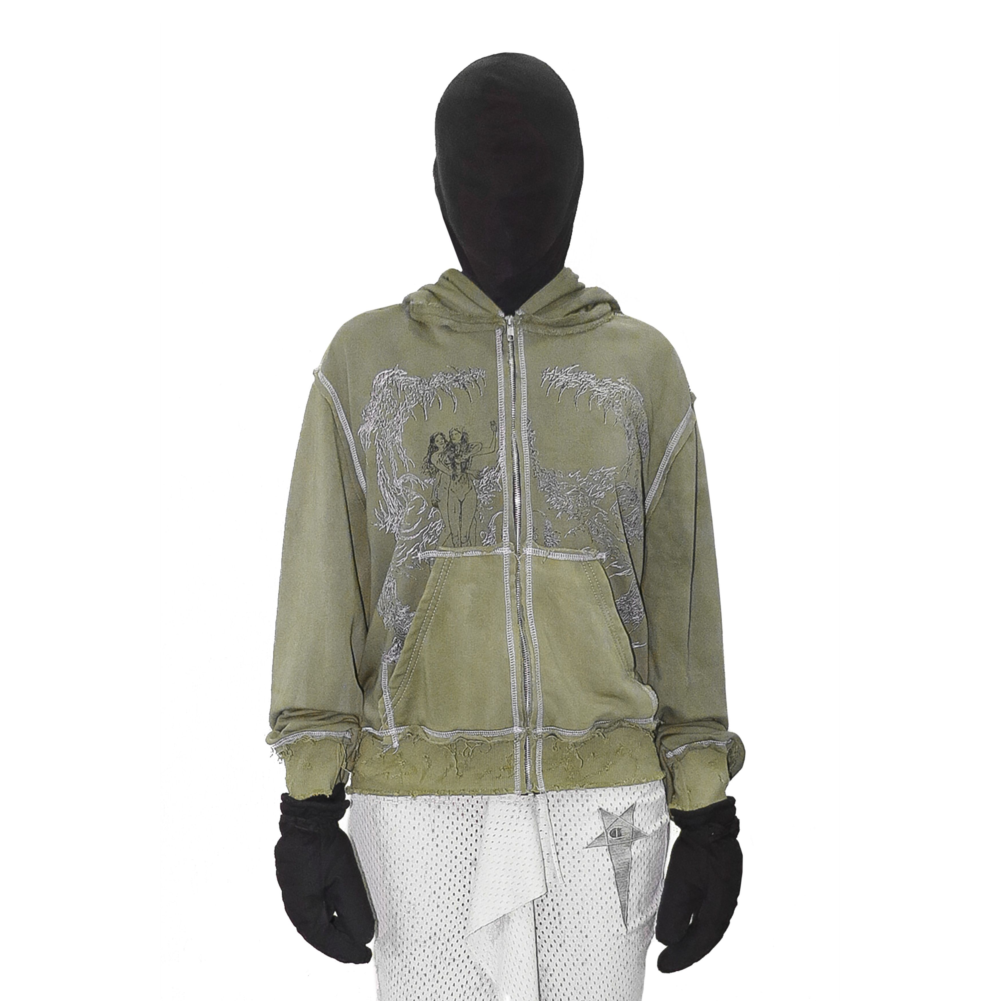 Japanese Brand oedema "nymph" white distressed hoodie Size US L / EU 52-54 / 3 - 2 Thumbnail