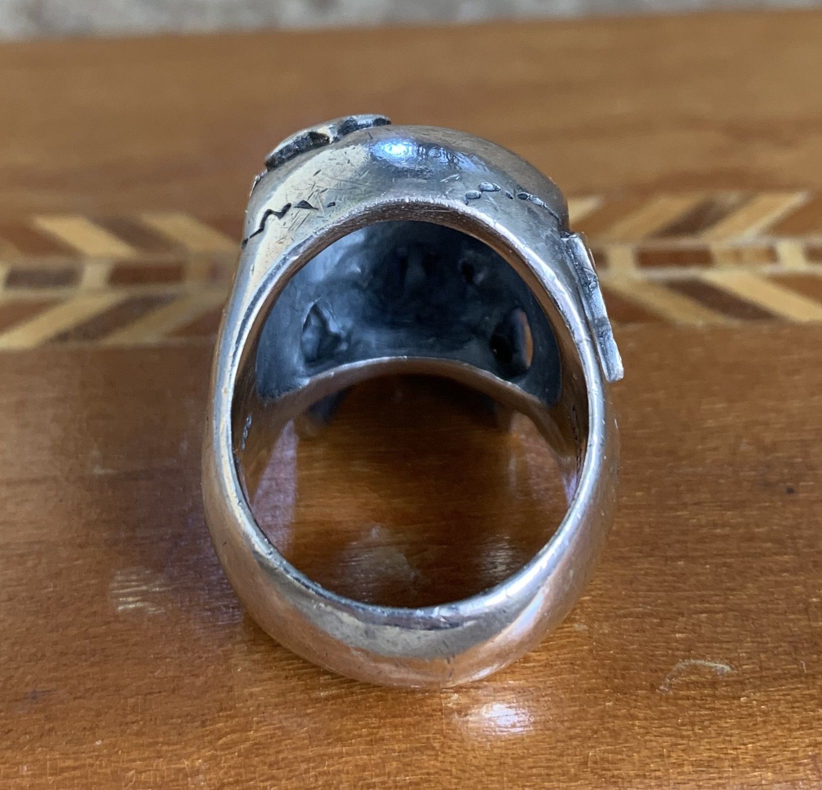 Number (N)ine SS05 "Nightcrawler" Bejeweled Silver Skull Ring Size ONE SIZE - 5 Thumbnail