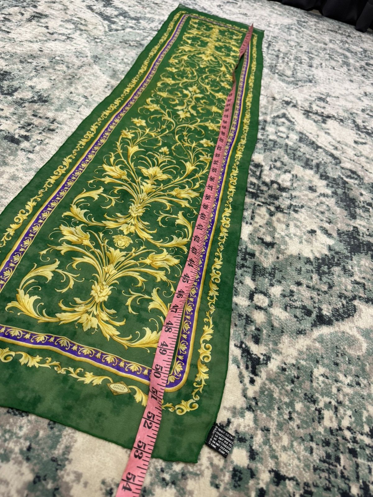 Versace ATELIER VERSACE FLORAL PRINT LONG SILK SCARF Size ONE SIZE - 5 Thumbnail
