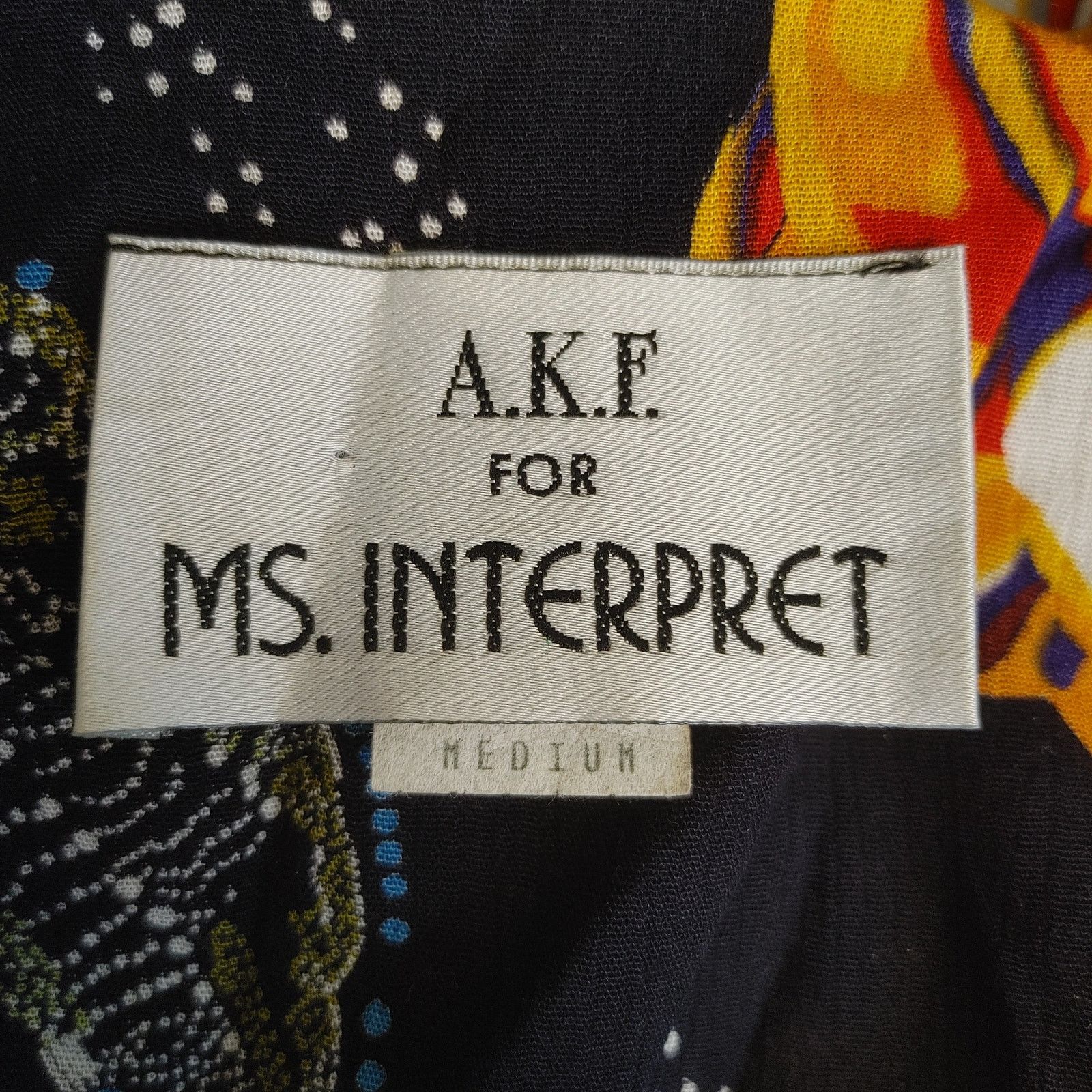 Other AKF Women's M Blue/Orange Botanical Open Front Cardigan Size M / US 6-8 / IT 42-44 - 3 Thumbnail