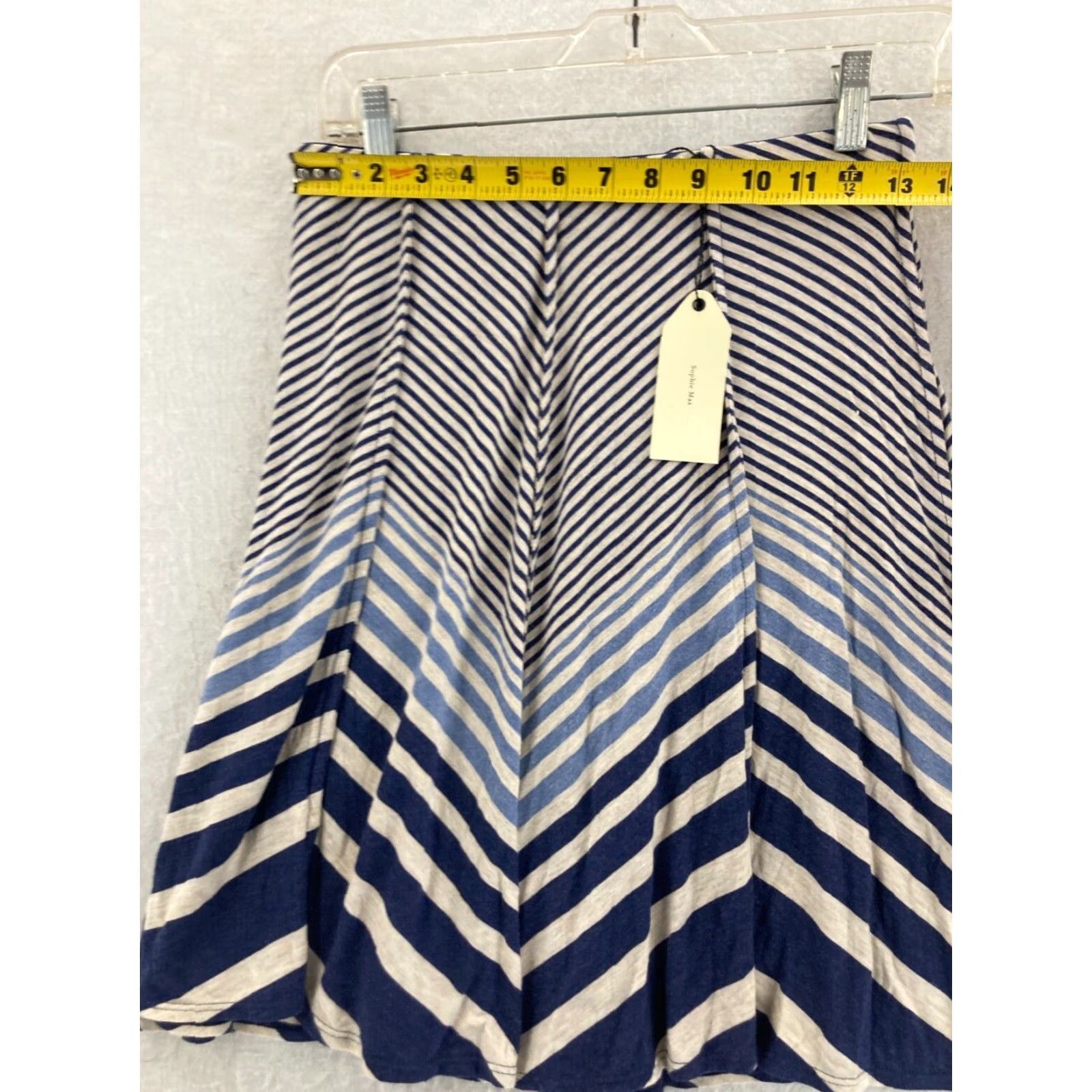 Vintage Sophie Max Skirt XS Women Knee Length A-Line Striped Checkered Red & Black Stretchy Brand Size 26" / US 2 / IT 38 - 2 Thumbnail