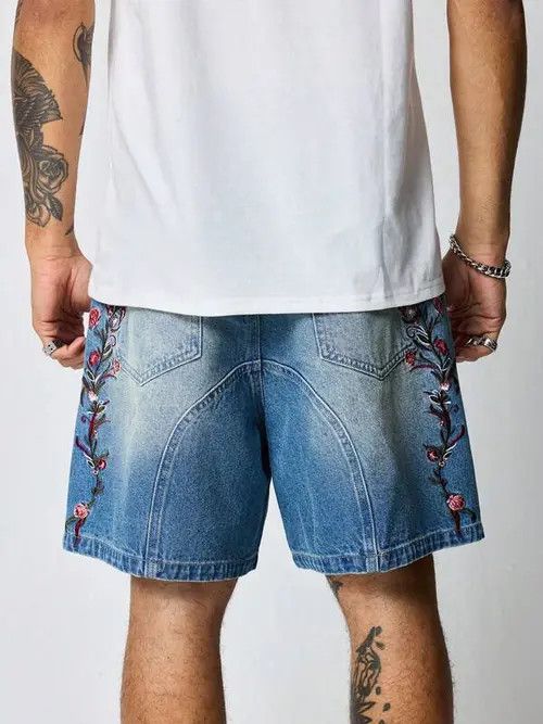 Jean Etsuko x Miyu FLORAL vintage Y2K jeans denim shorts Size US 32 / EU 48 - 6 Thumbnail