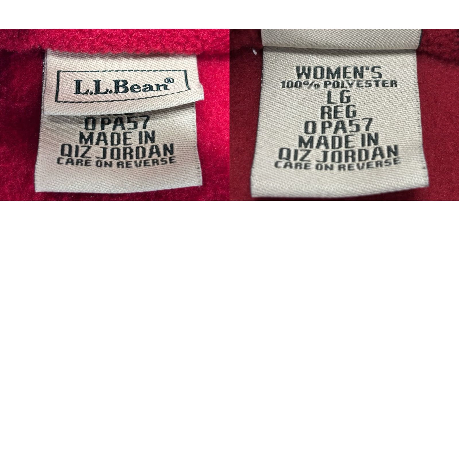 Vintage L.L. Bean Fair Isle Fleece Jacket Sz Large Women’s Red Full Zip Nordic Pockets Size L / US 10 / IT 46 - 8 Thumbnail