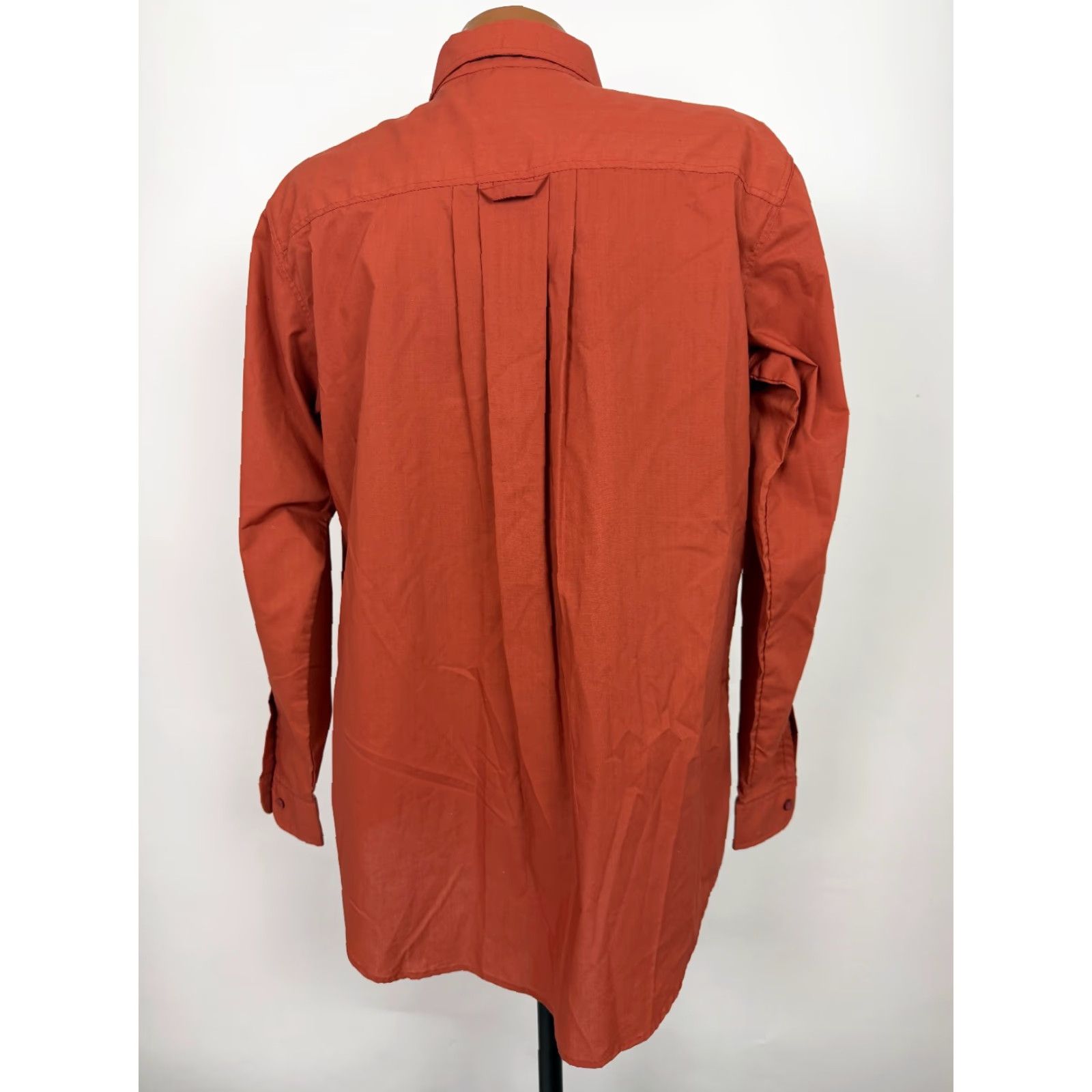 Vintage VINTAGE Expressions Button-Up Shirt Men L Orange 80s 90s Slim Long Sleeve Collared New Size US L / EU 52-54 / 3 - 7 Thumbnail
