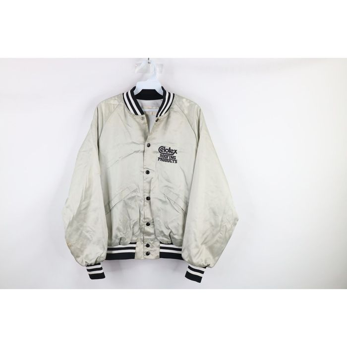 Vintage Vintage 80s Streetwear Distressed Lined Satin Bomber Jacket ...
