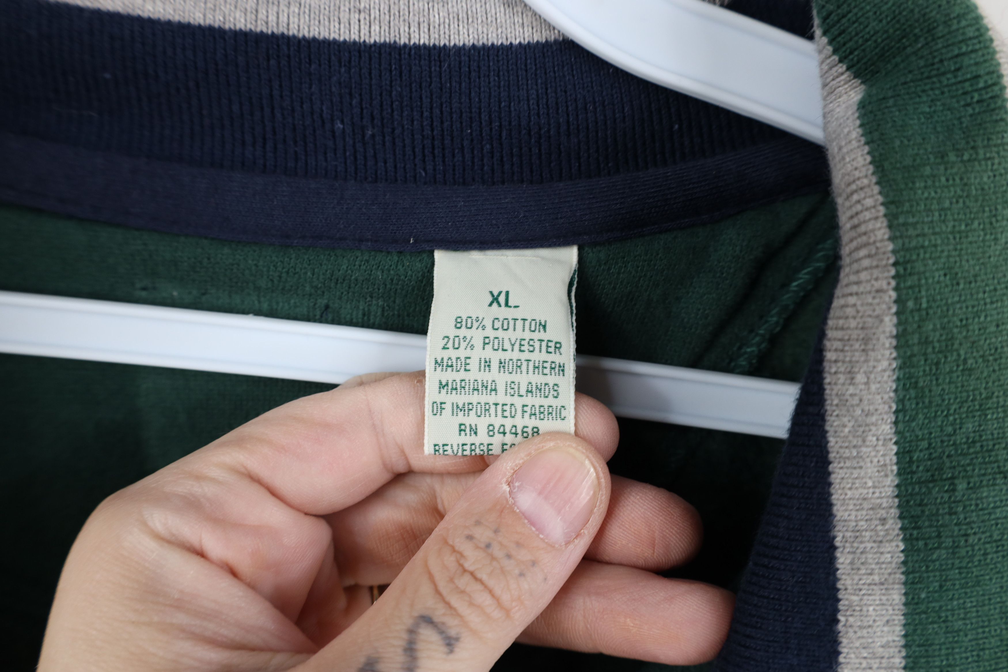 Vintage Vintage 90s Streetwear Block Heavyweight Half Zip Sweatshirt Size US XL / EU 56 / 4 - 4 Thumbnail
