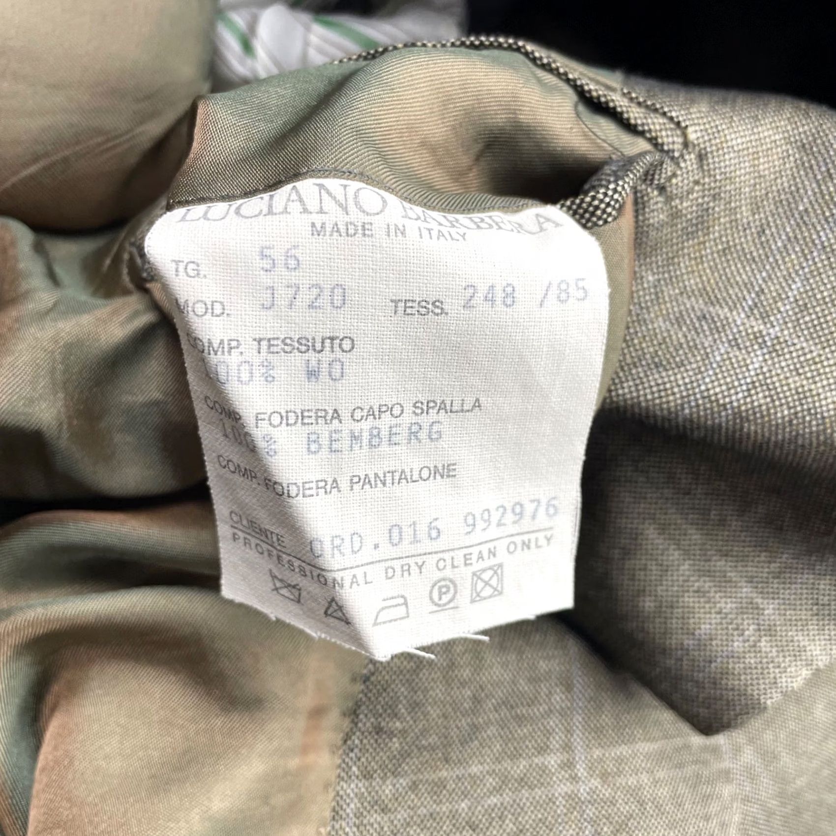 Vintage Luciano Barbera Men's Blazer Brown Plaid 100% Wool 46R US 56 EU Italy Size 46R - 6 Thumbnail