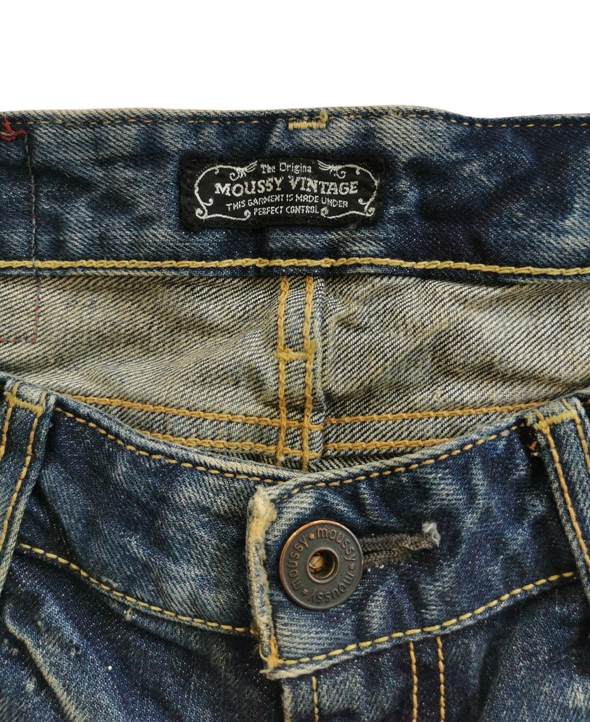 MOUSSY Moussy Japan Flare & Bootcuts Mudded Distressed Denim Jeans Size 28" / US 6 / IT 42 - 7 Thumbnail